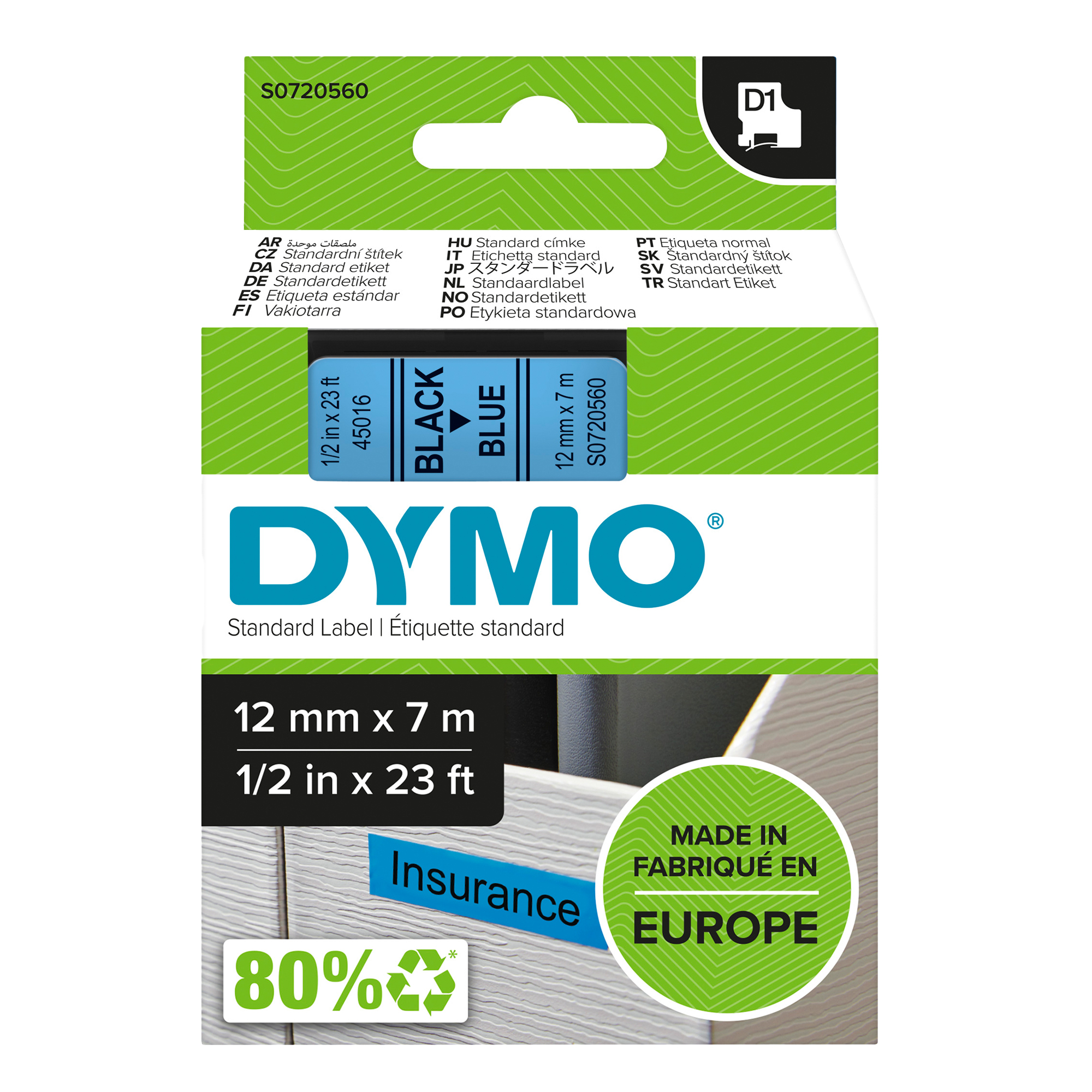 Nastro D1 standard 450160 - 12 mm x …