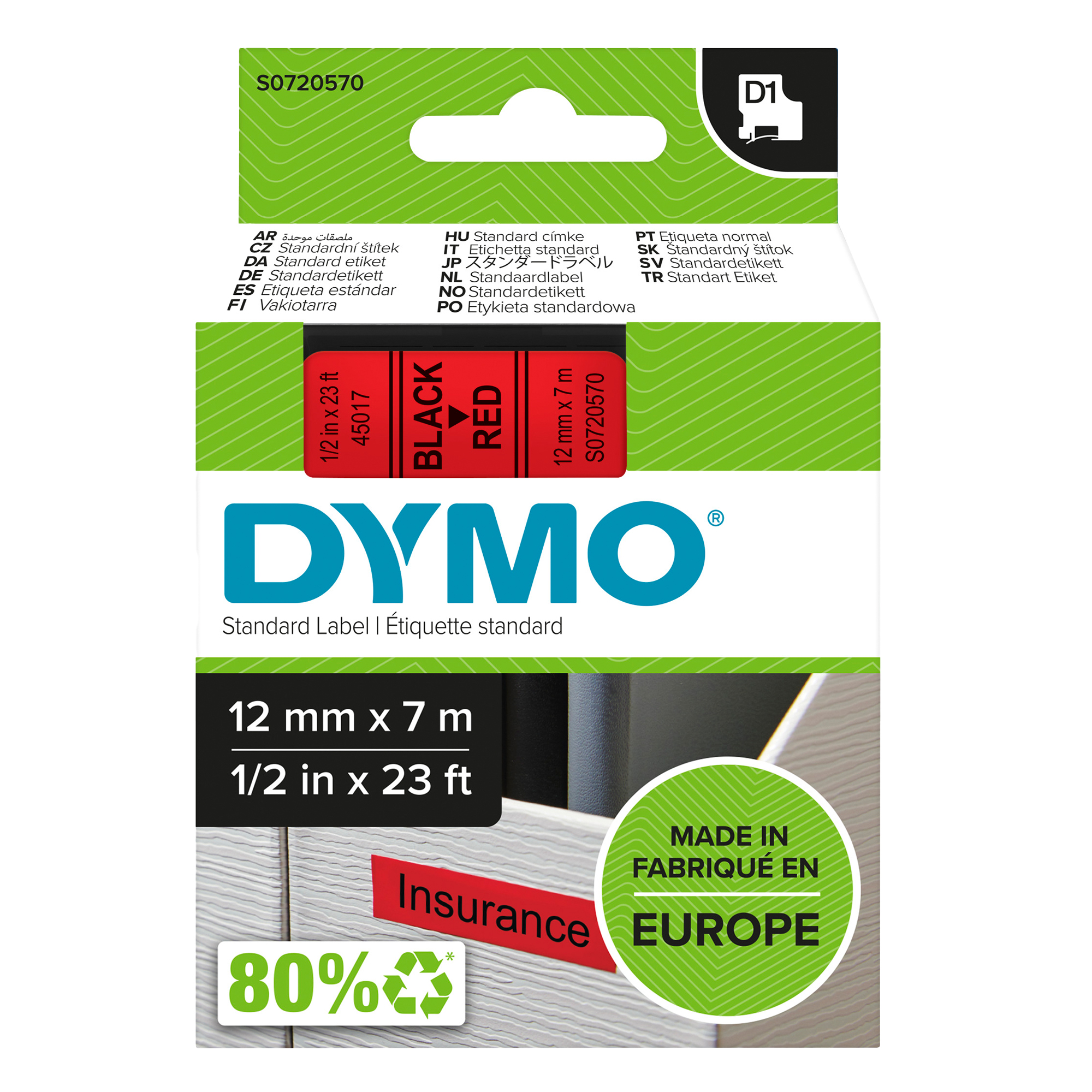 Nastro D1 standard 450170 - 12 mm x …