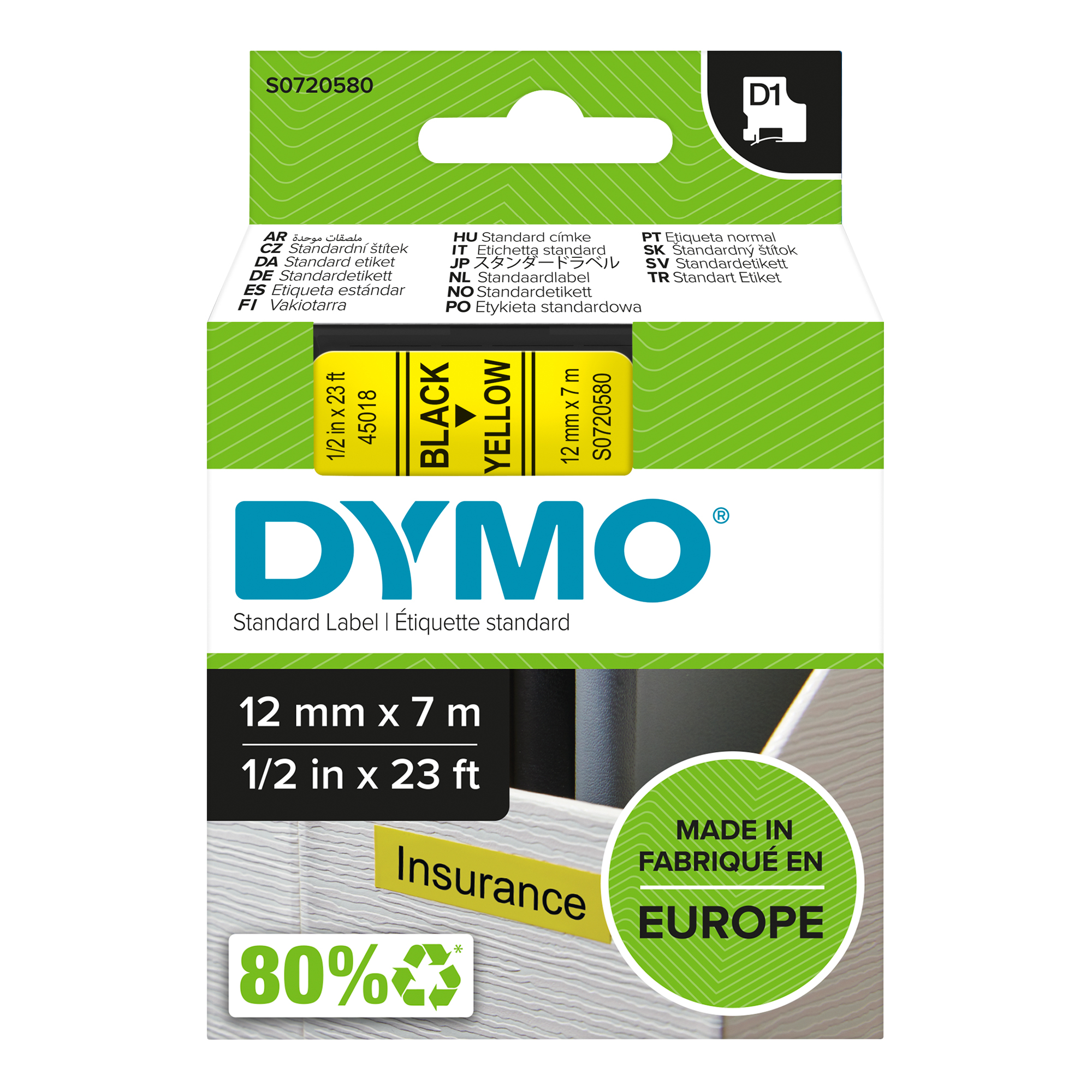 Nastro D1 standard 450180 - 12 mm x …