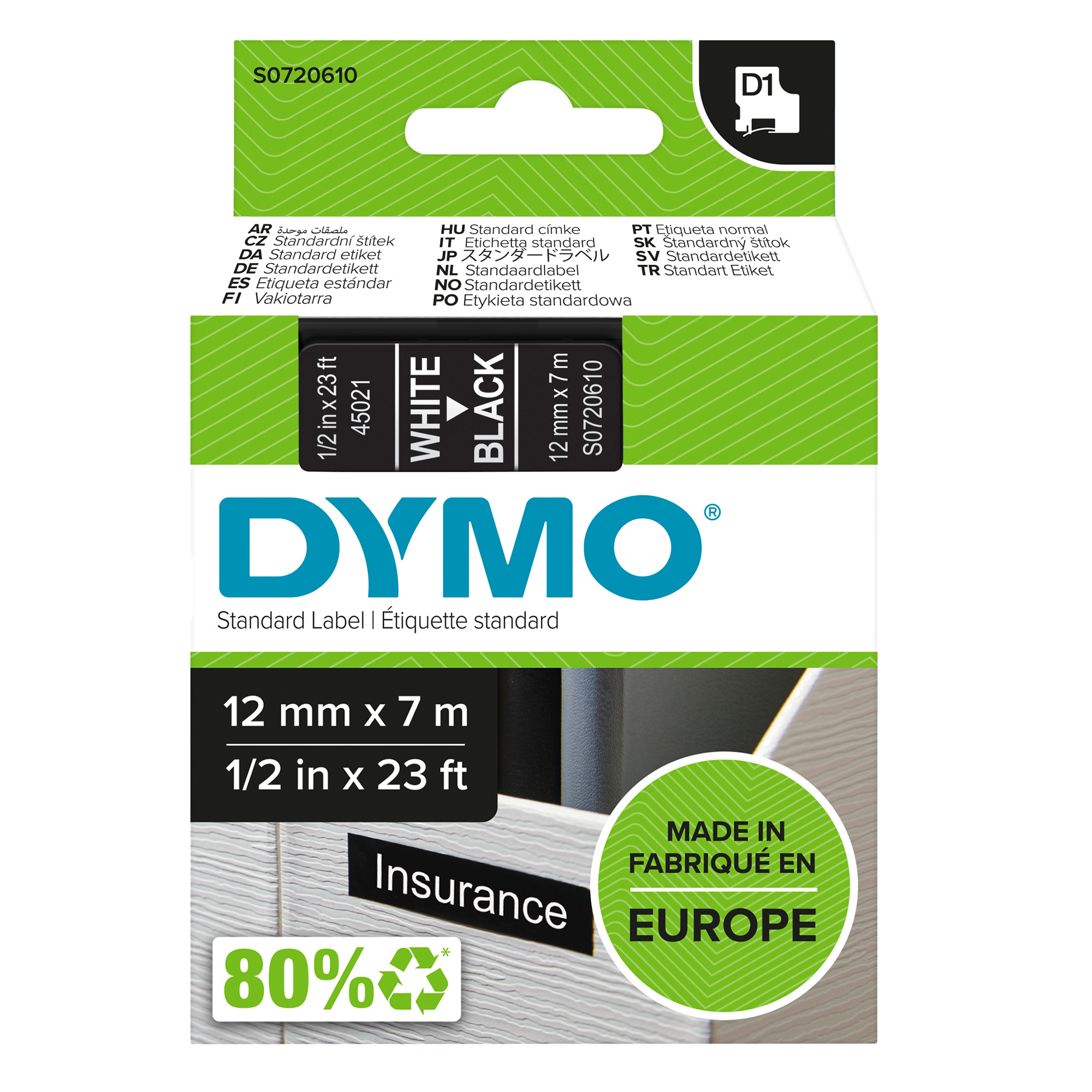 Nastro D1 standard 450210 - 12 mm x …