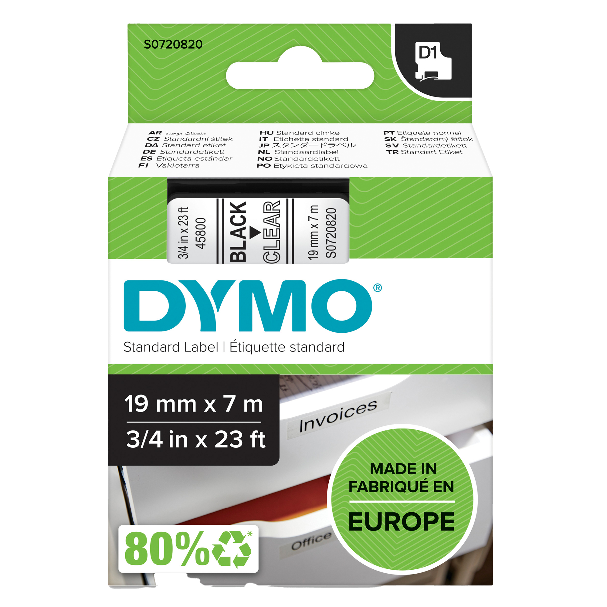 Nastro D1 standard 458000 - 19 mm x …