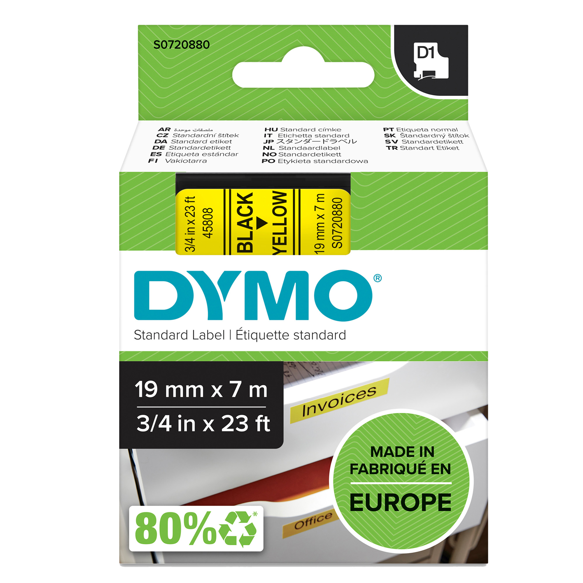Nastro D1 standard 458080 - 19 mm x …