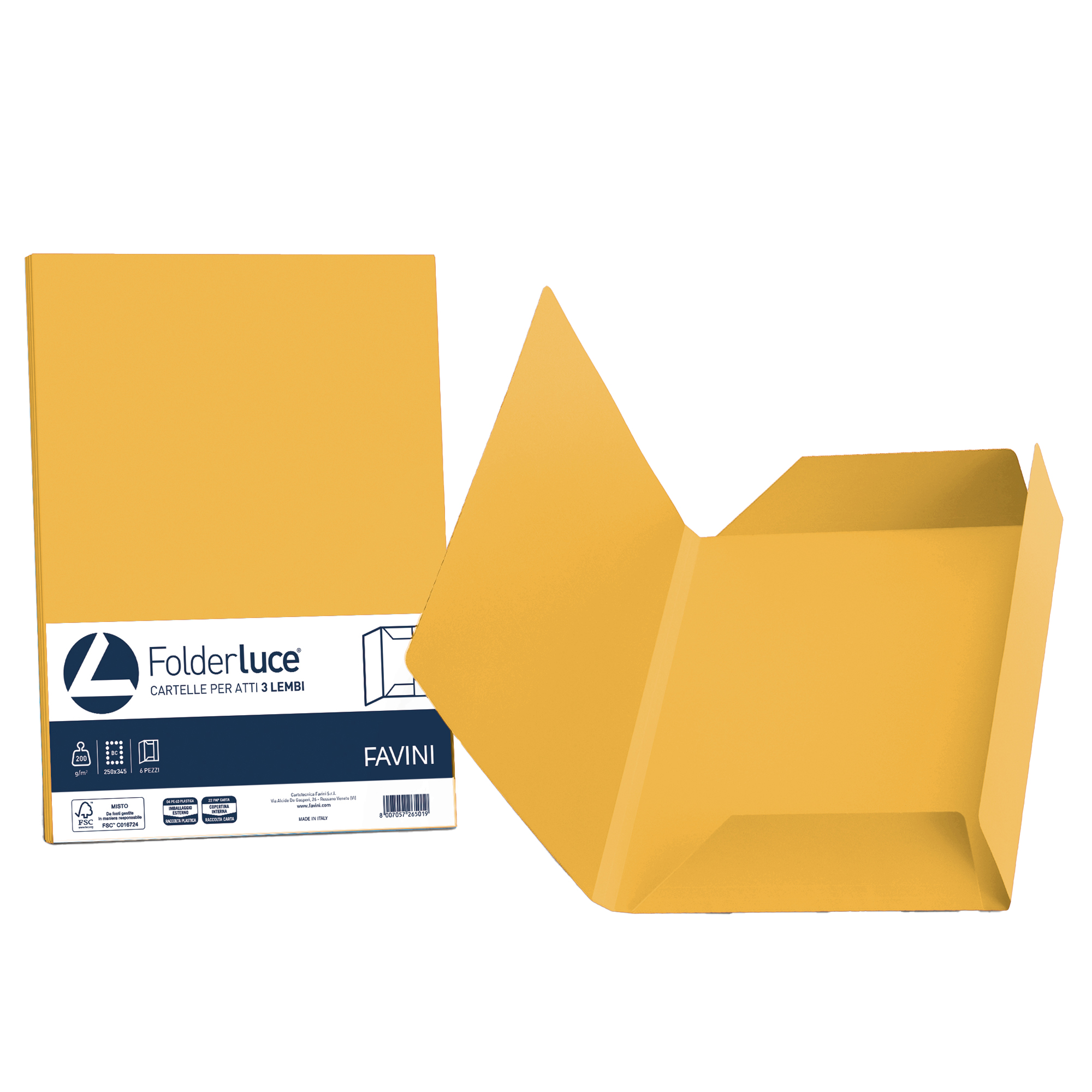 Cartellina 3 lembi Luce - 200 gr - …