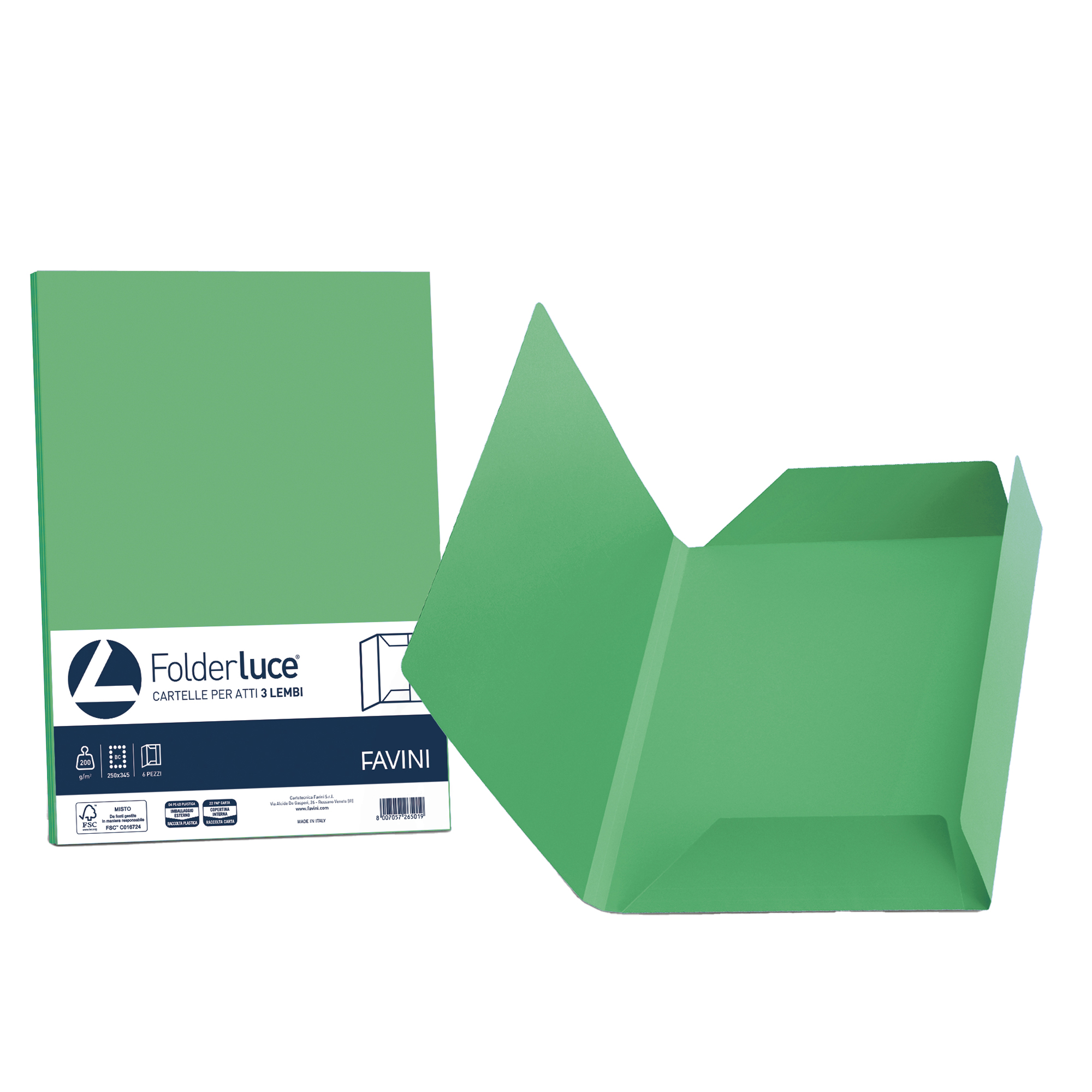 Cartellina 3 lembi Luce - 200 gr - …