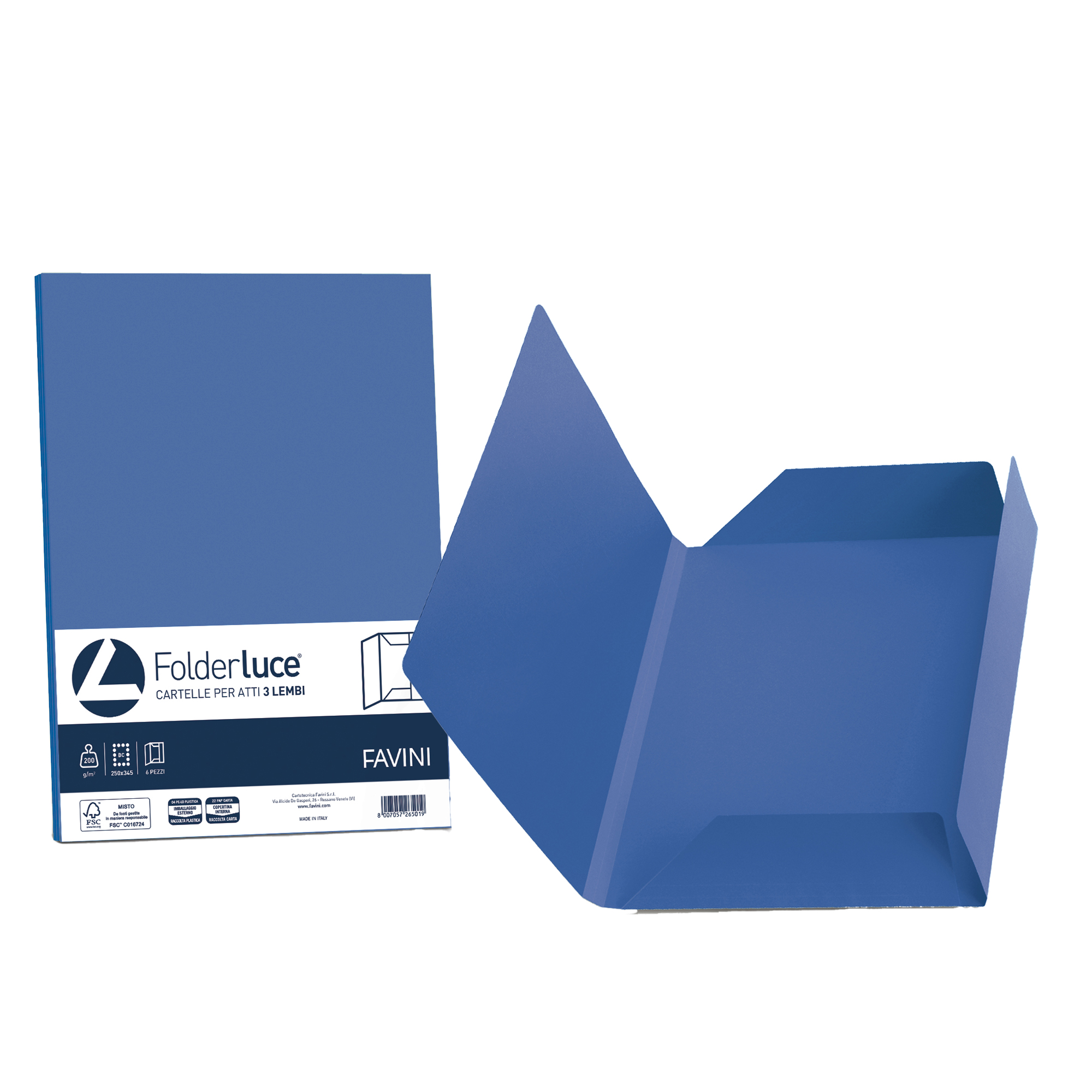 Cartellina 3 lembi Luce - 200 gr - …