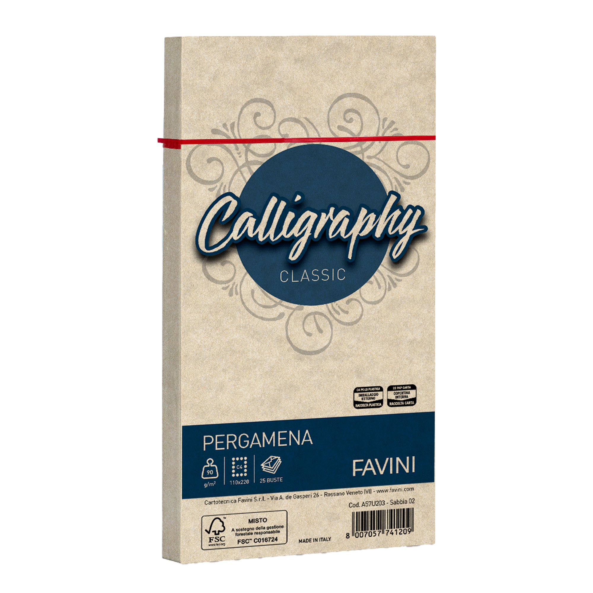 Busta Calligraphy Pergamena - 110 x 220 mm …