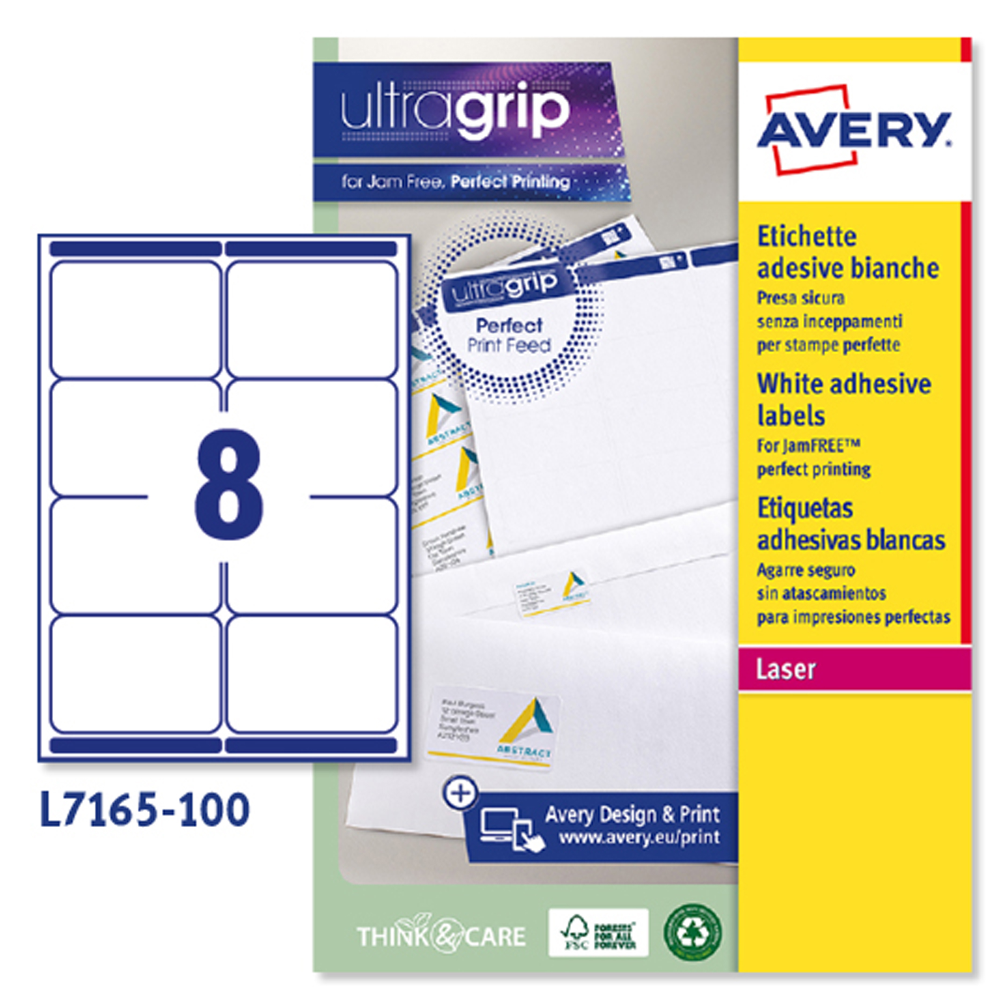 Etichette adesive L7165 - in carta - angoli …