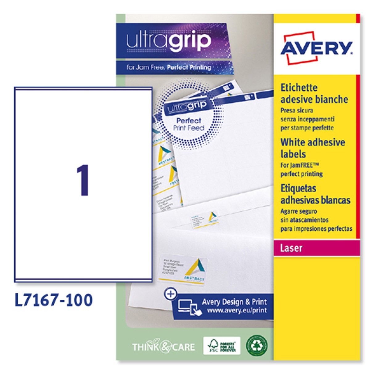 Etichette adesive L7167 - in carta - angoli …
