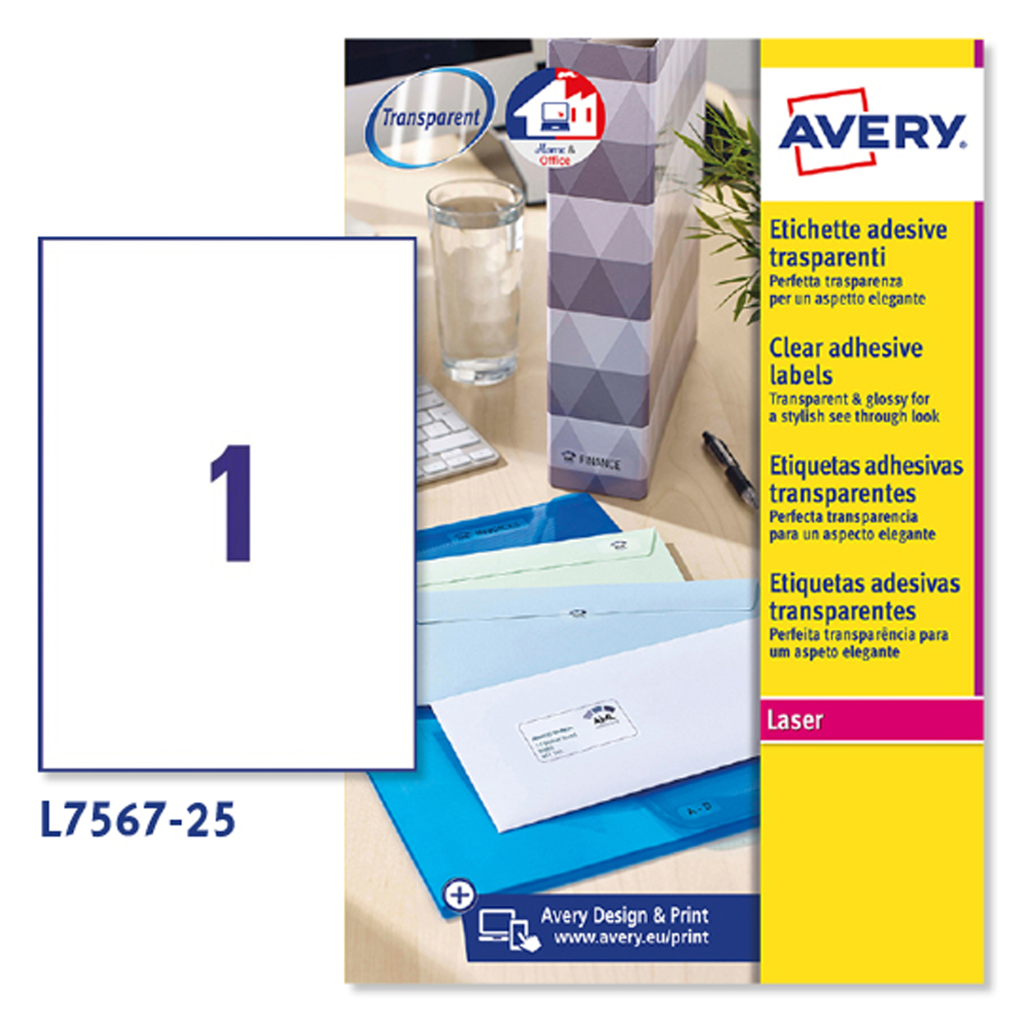 Etichette adesive L7567 - in poliestere - laser …