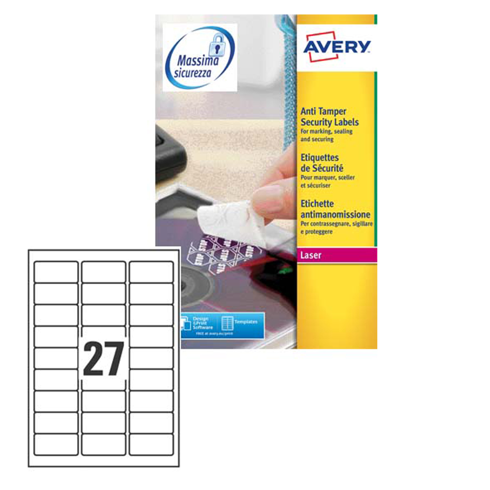 Etichette adesive L6114 - in poliestere - laser …