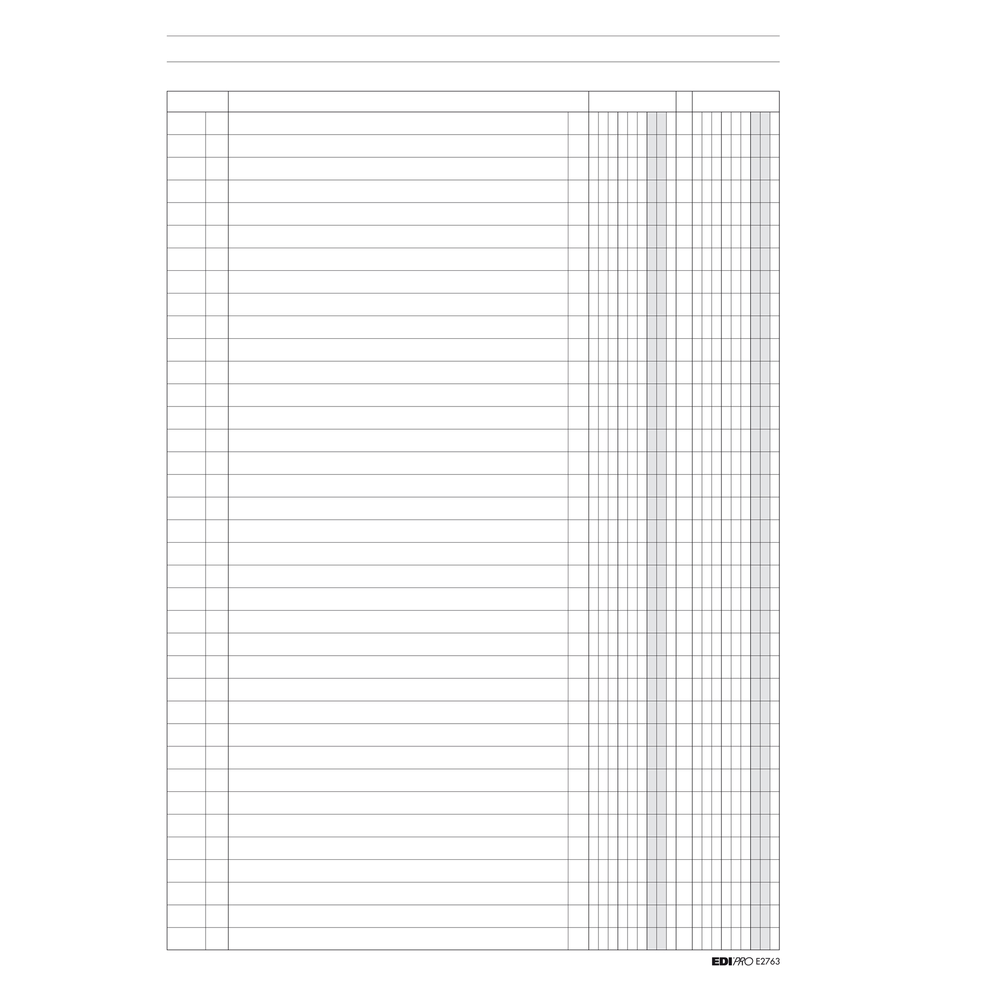 Registro a 2 colonne - 31 x 24cm …