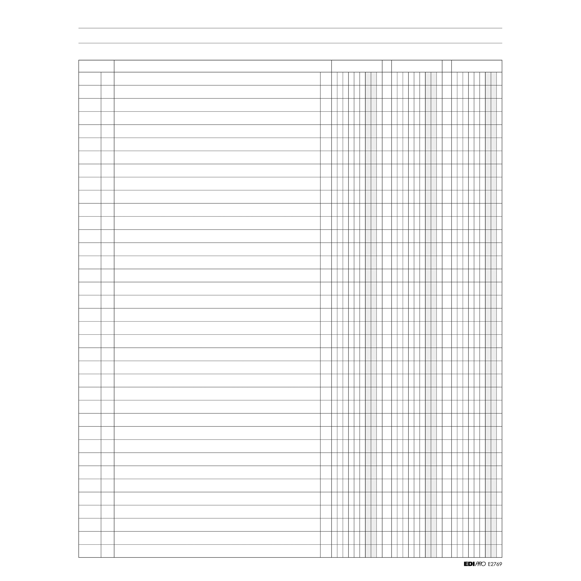 Registro a 3 colonne - 31 x 24cm …
