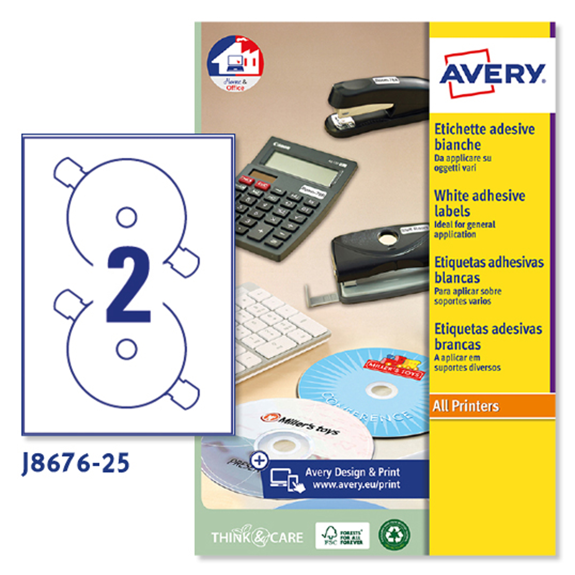Etichette adesive J8676 - in carta - inkjet …
