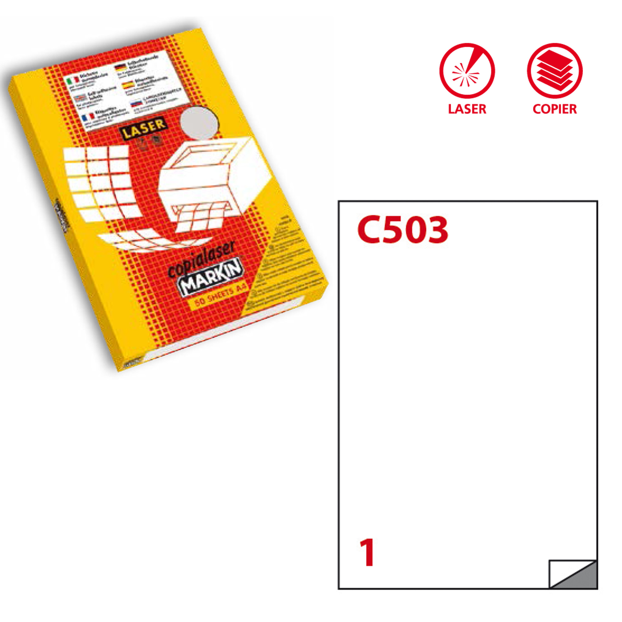 Etichette adesive C/503 - in poliestere - permanenti …