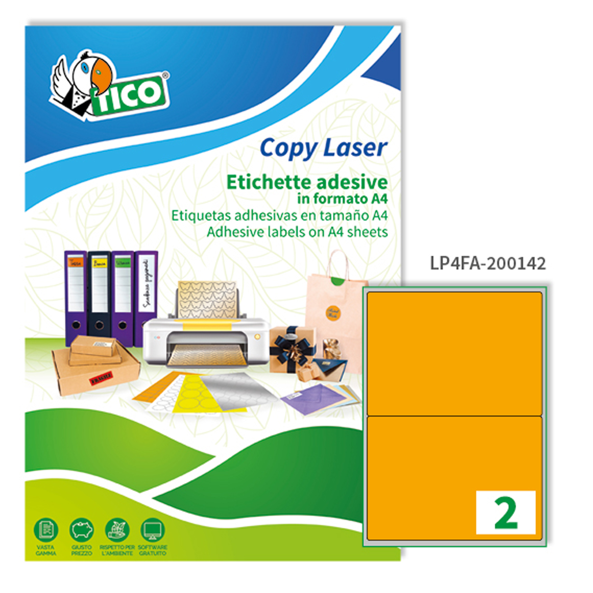 Etichette adesive LP4F - in carta - angoli …