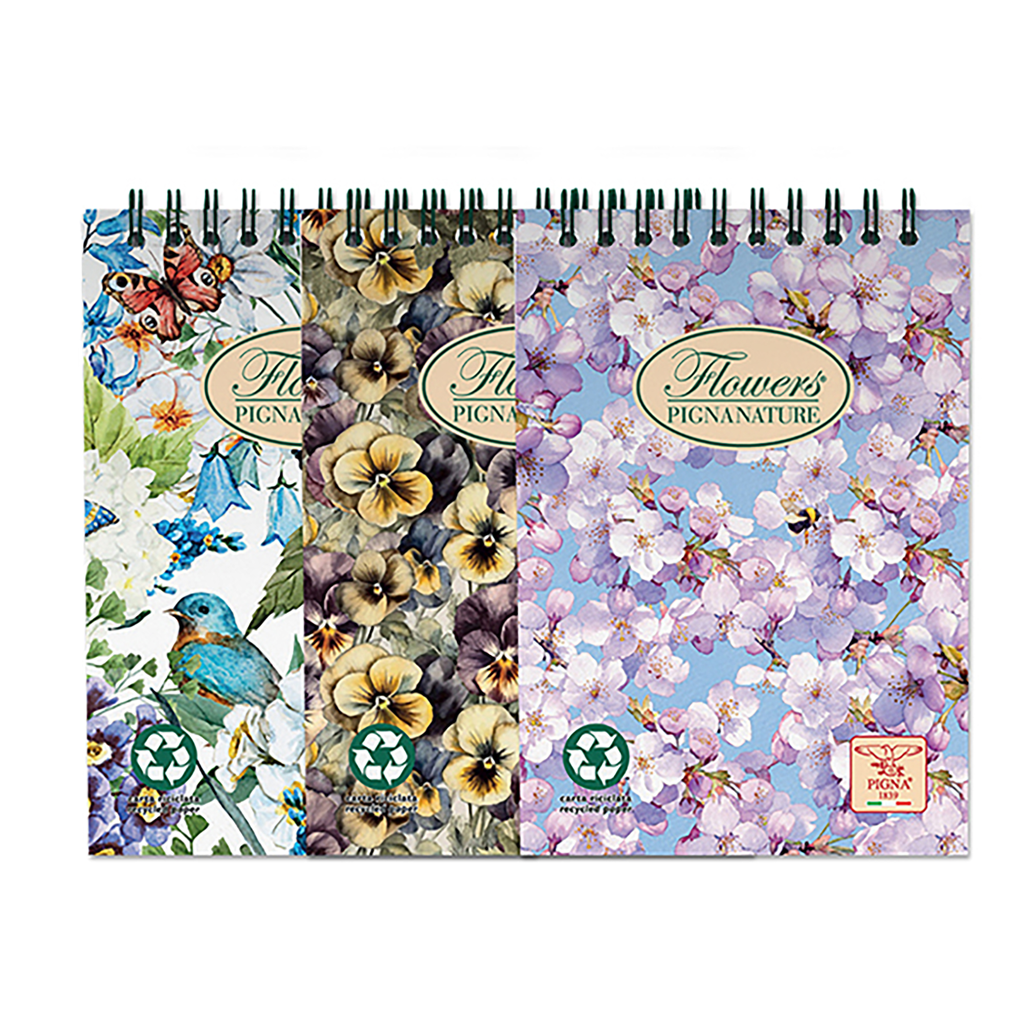 Blocco Nature Flowers - spiralato sul lato corto …