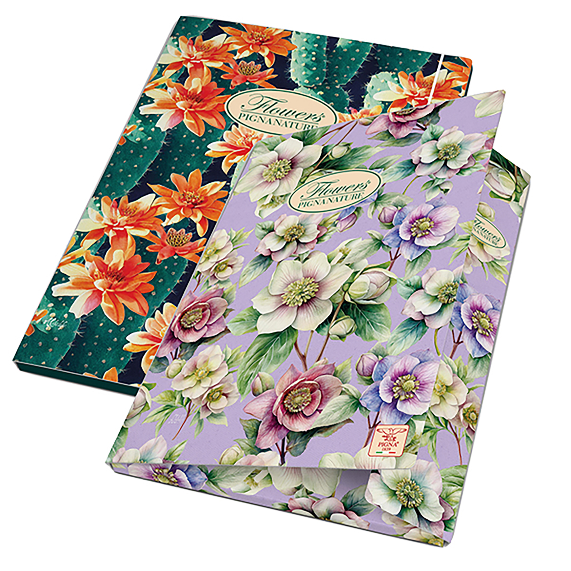Cartella 3 lembi con elastico Nature Flowers - …
