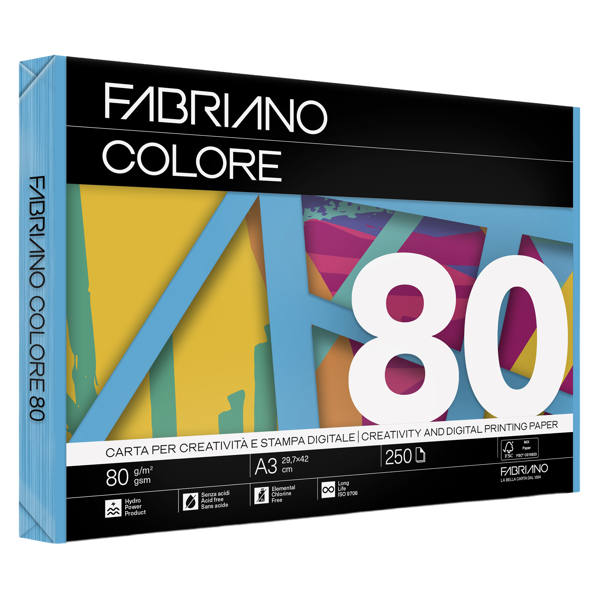 Carta Fabriano Colore - A3 - 80 gr …