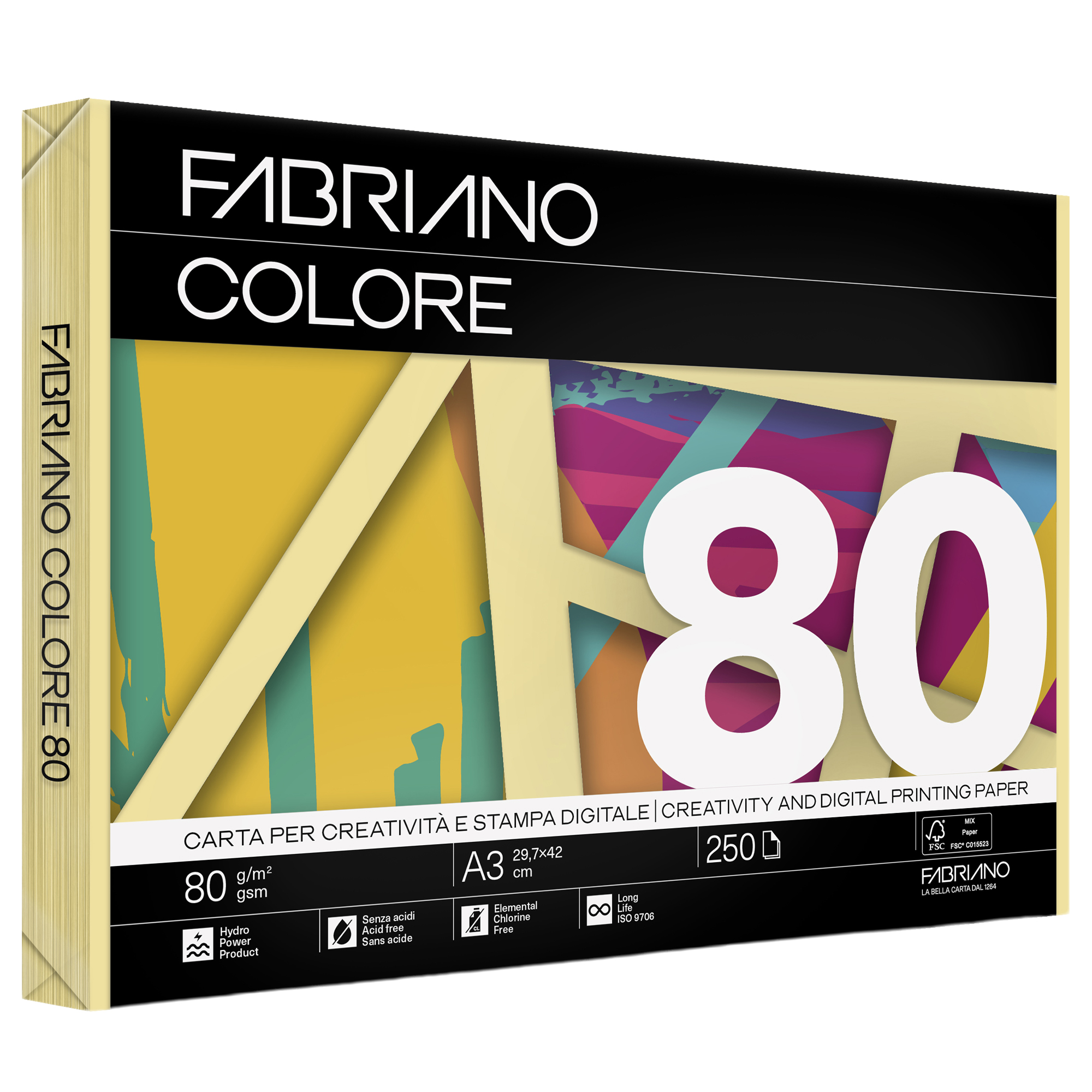 Carta Fabriano Colore - A3 - 80 gr …