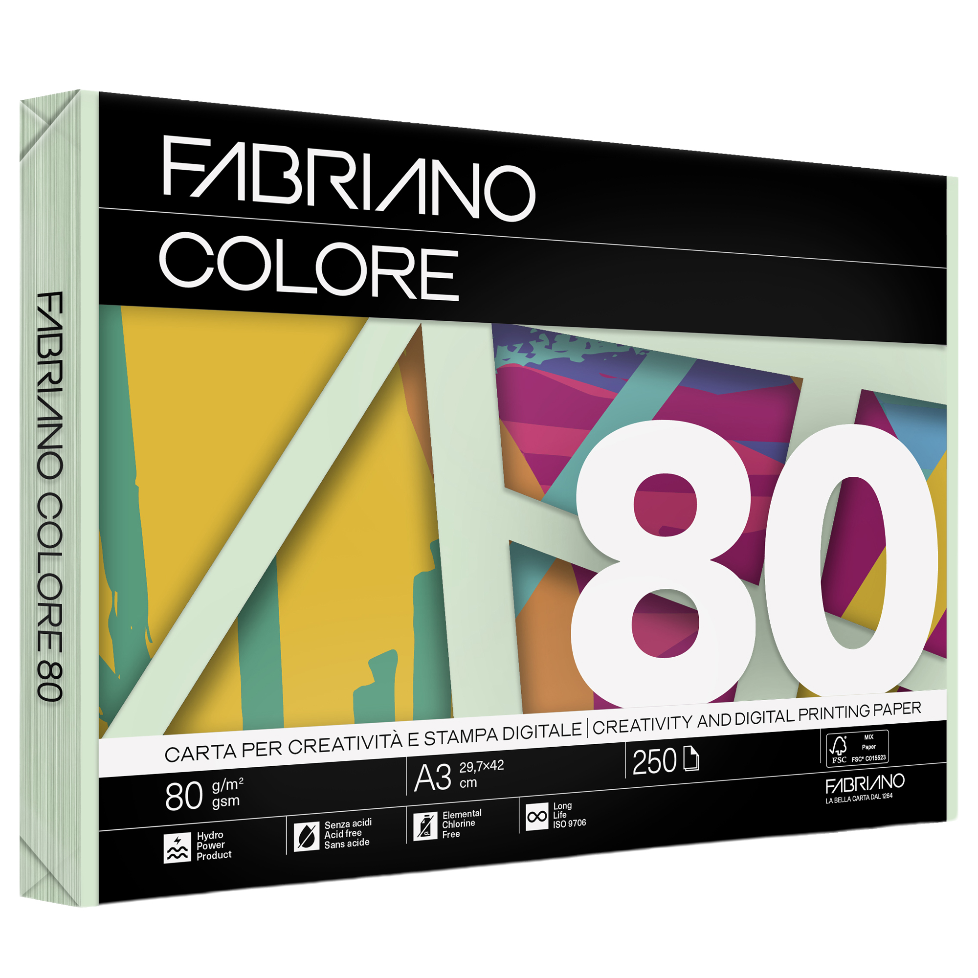 Carta Fabriano Colore - A3 - 80 gr …