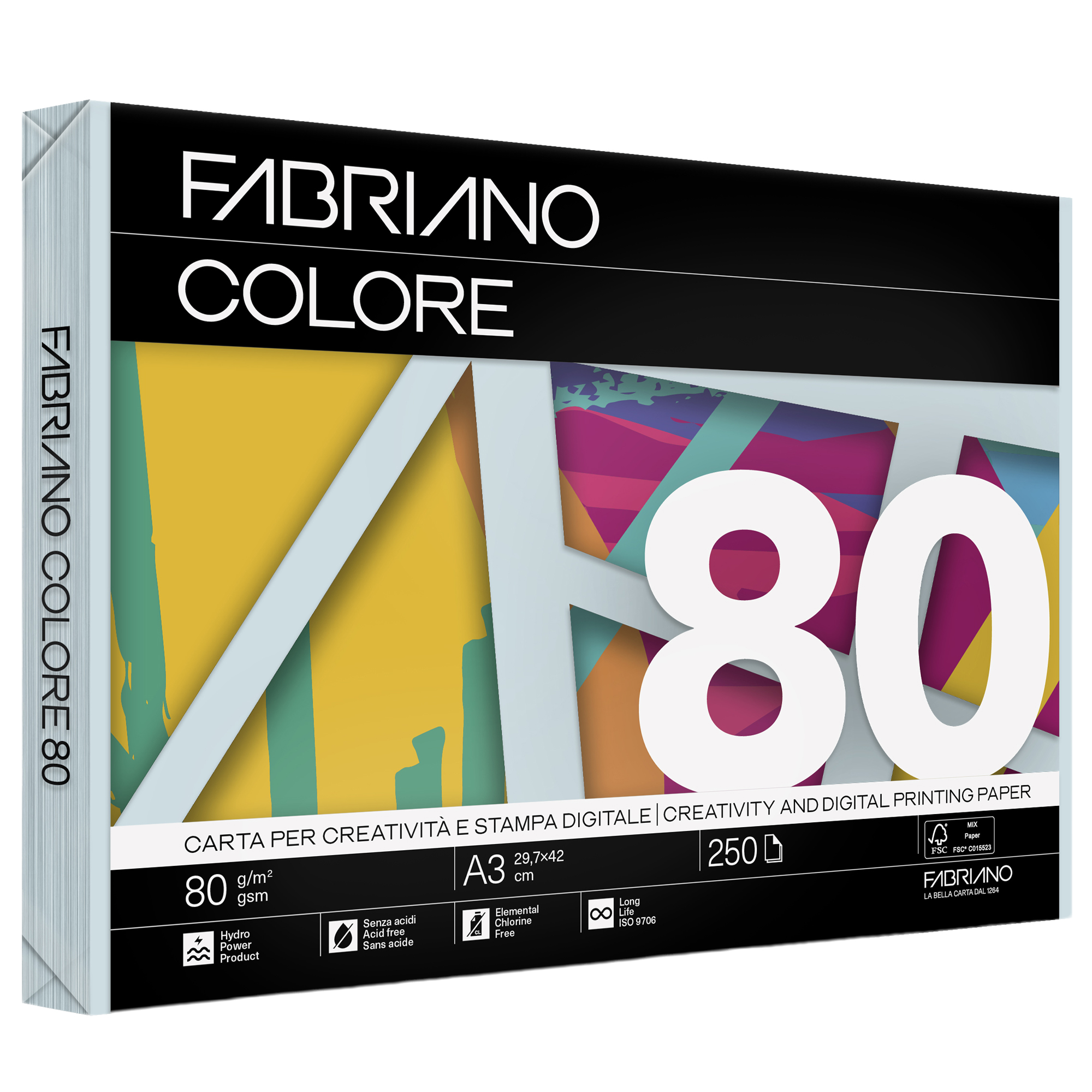 Carta Fabriano Colore - A3 - 80 gr …