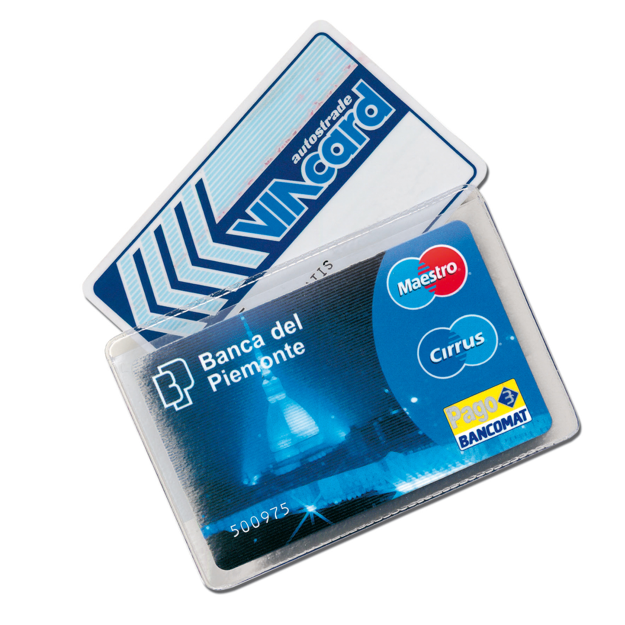 Portacard Cristalcard - per 2 tessere - 9,7x6,3 …