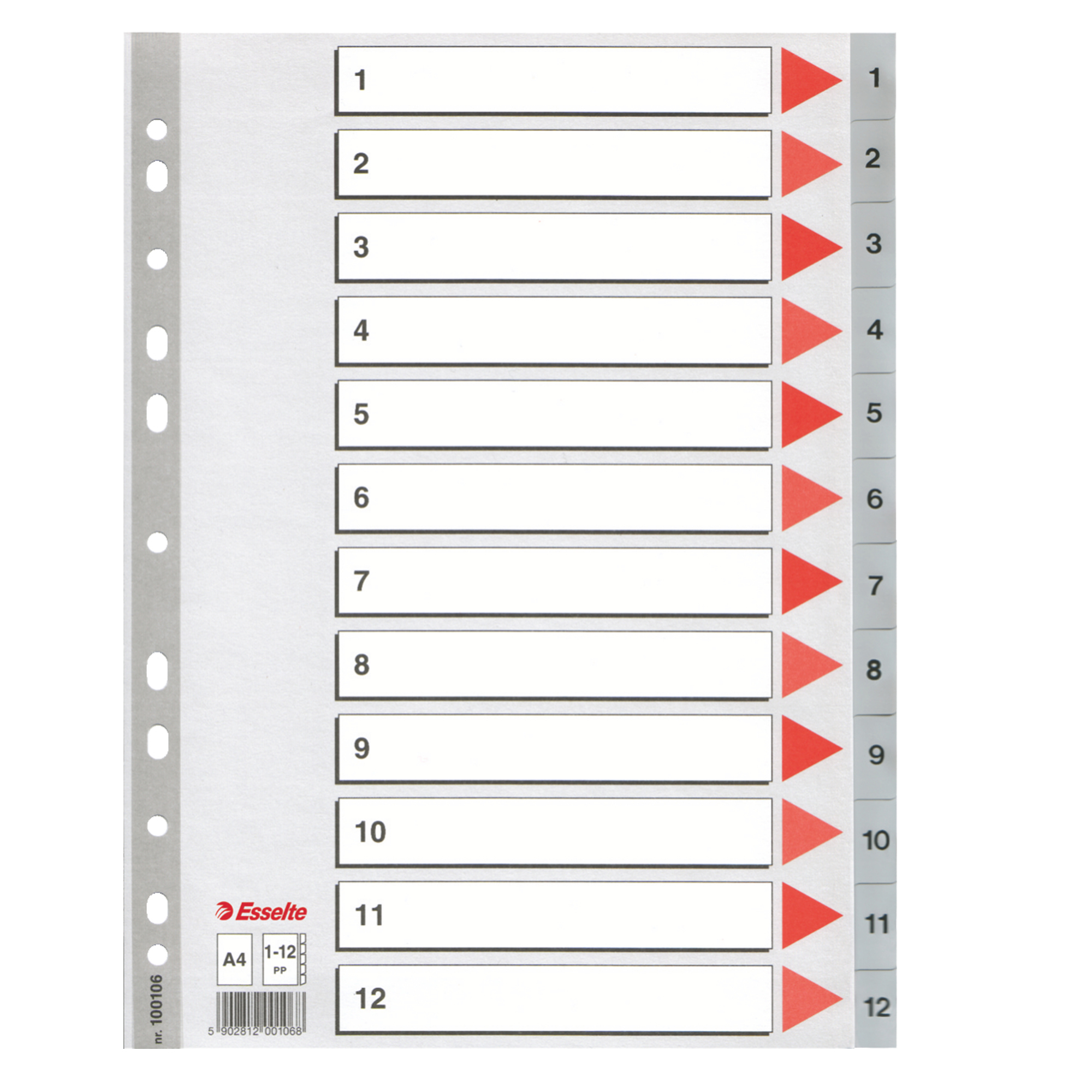 Separatore numerico 1/12 - PP - A4 - …