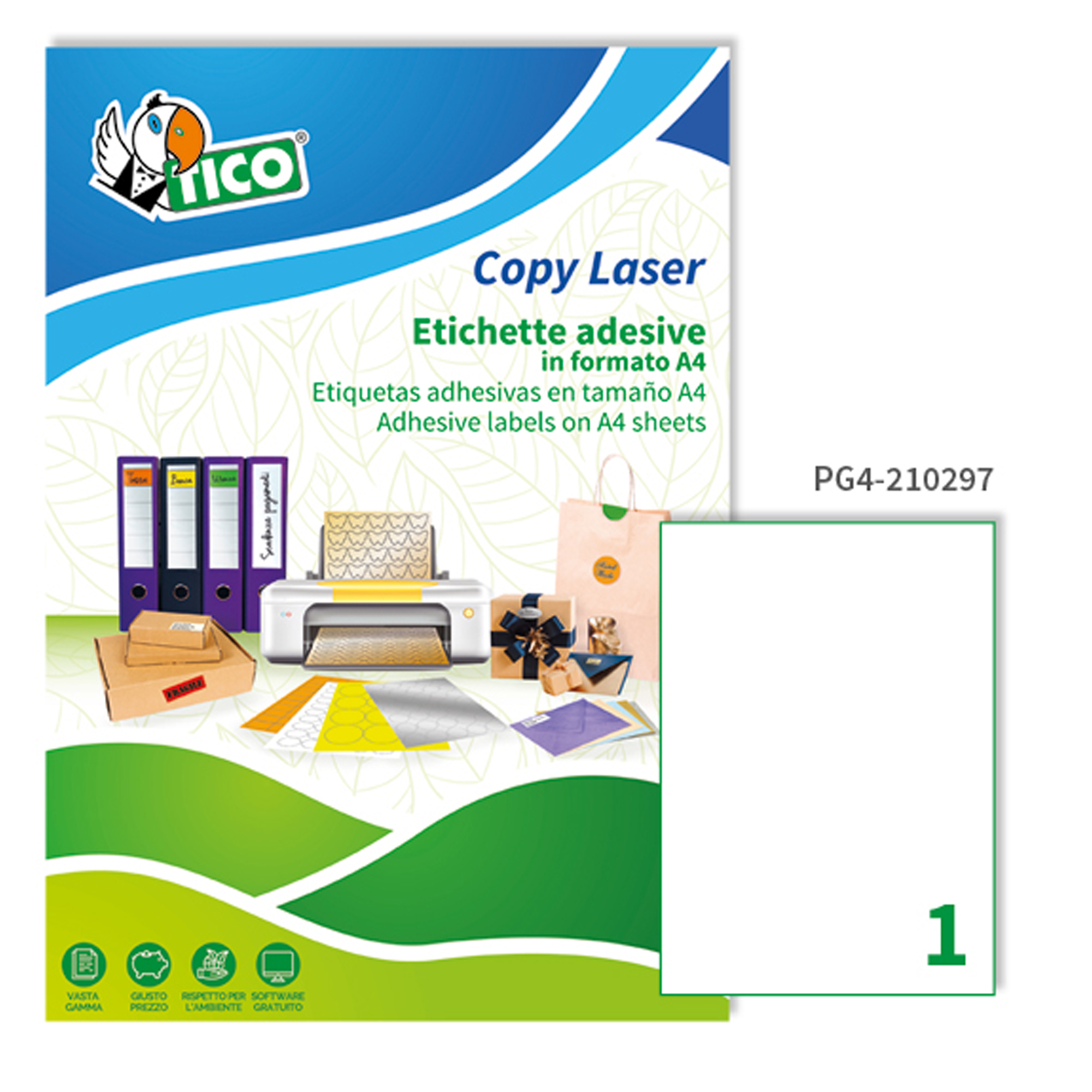 Etichette adesive PG4 - in carta - laser …