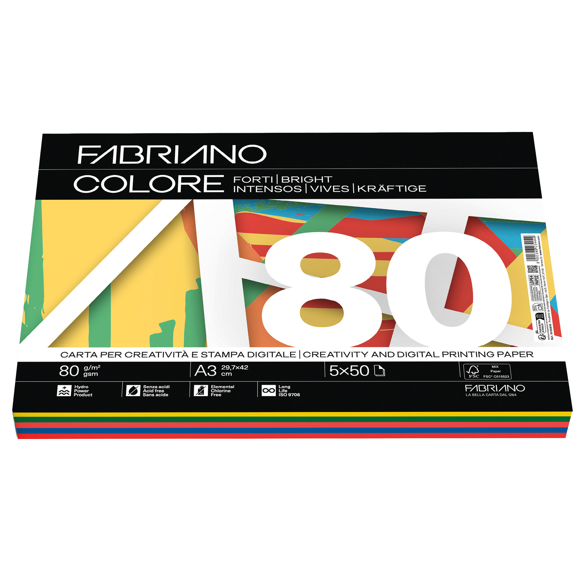 Carta Fabriano Colore - A3 - 80 gr …