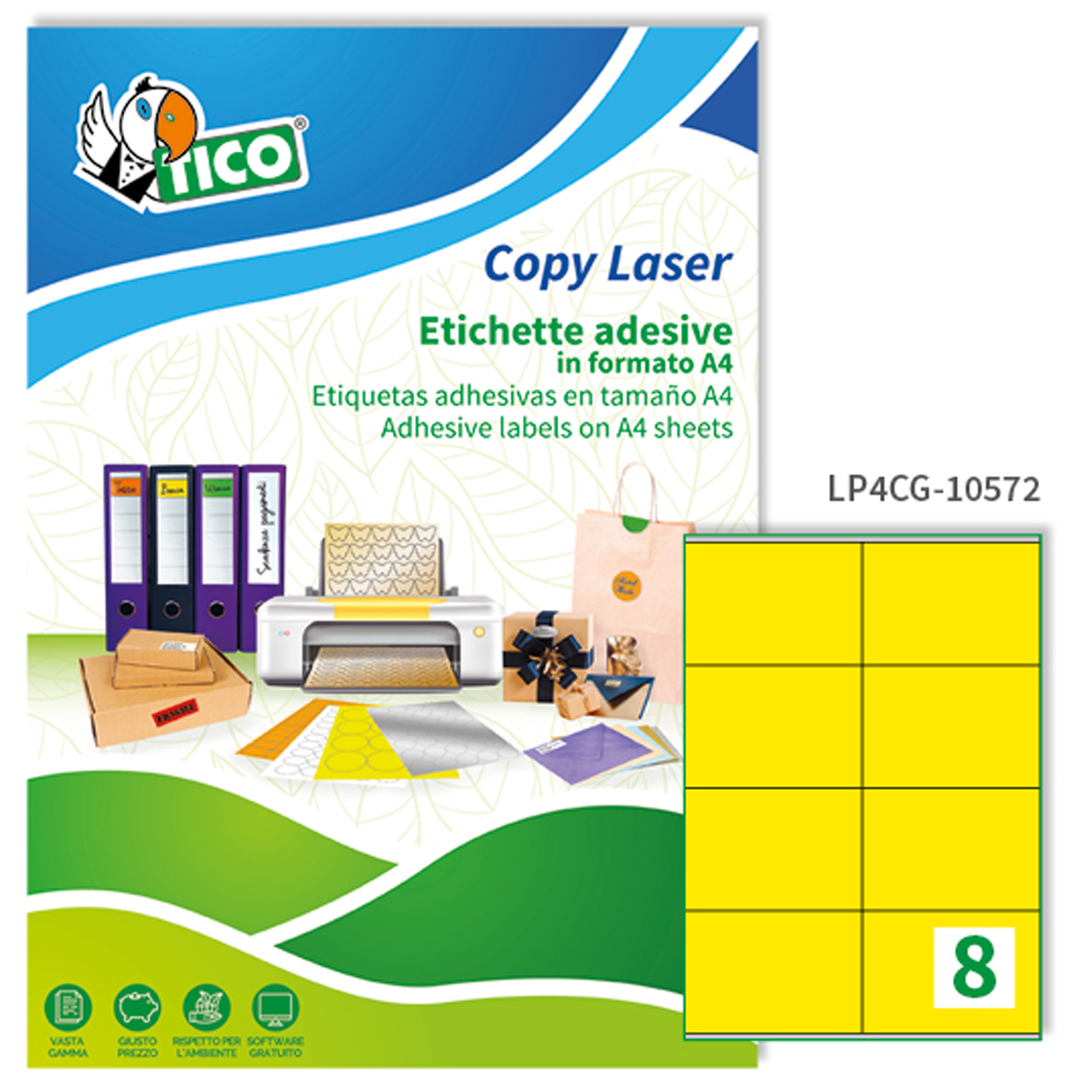 Etichette adesive LP4C - in carta - permanenti …