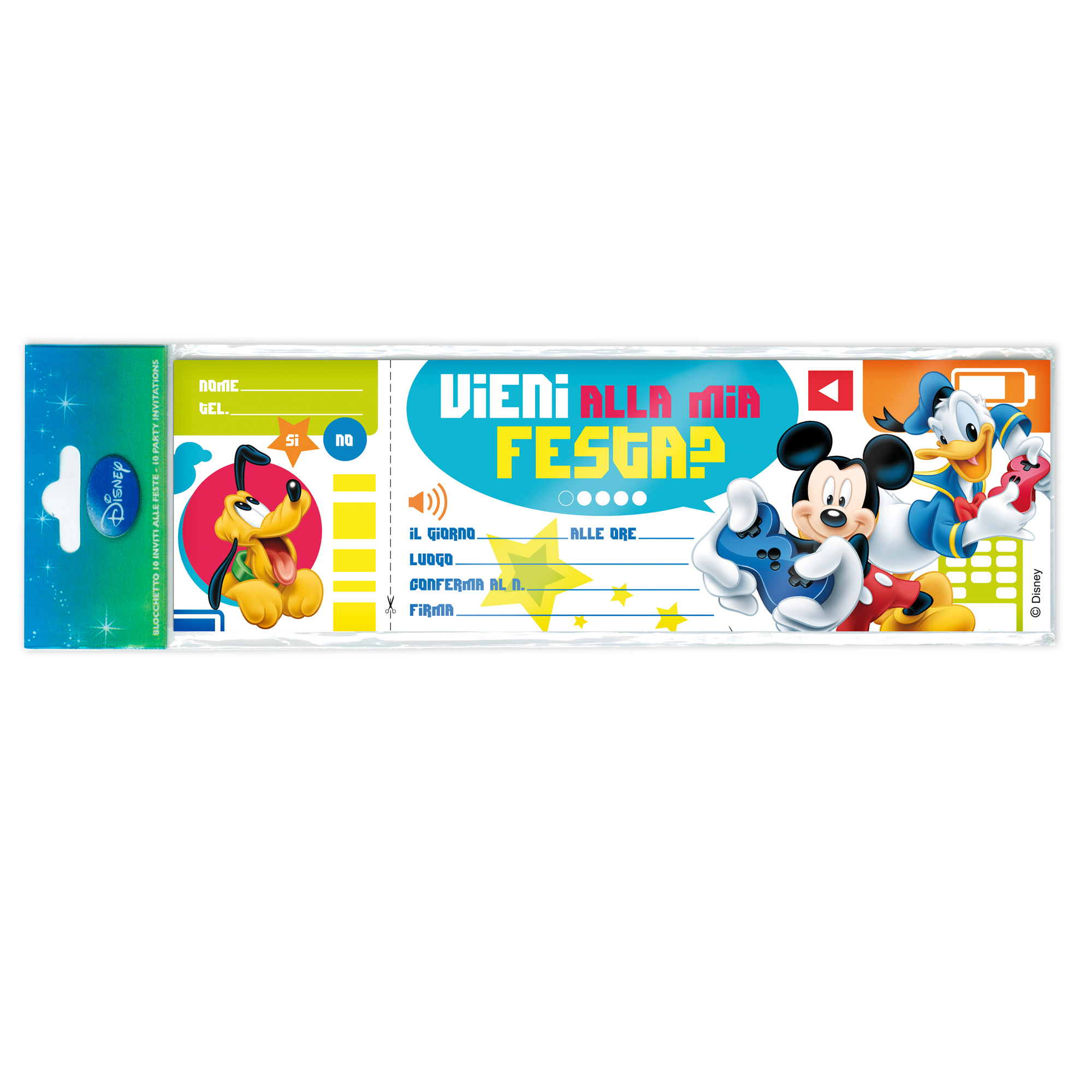 Blocchetto invito alla festa Mickey Disney - 24,8 …