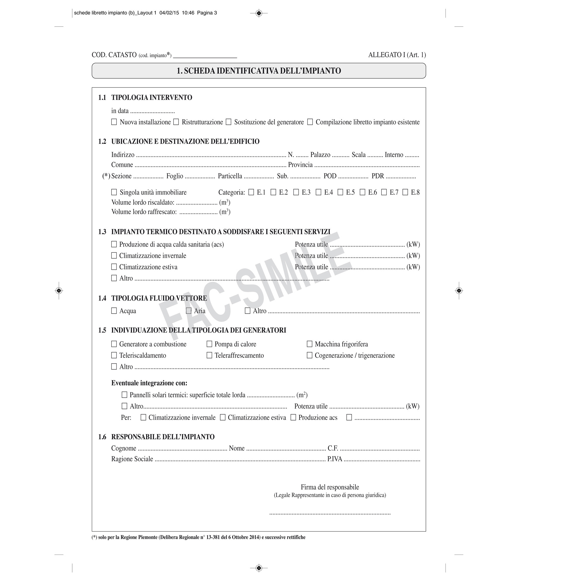 Libretto impianto climatizzazione - 297 x 210mm - …