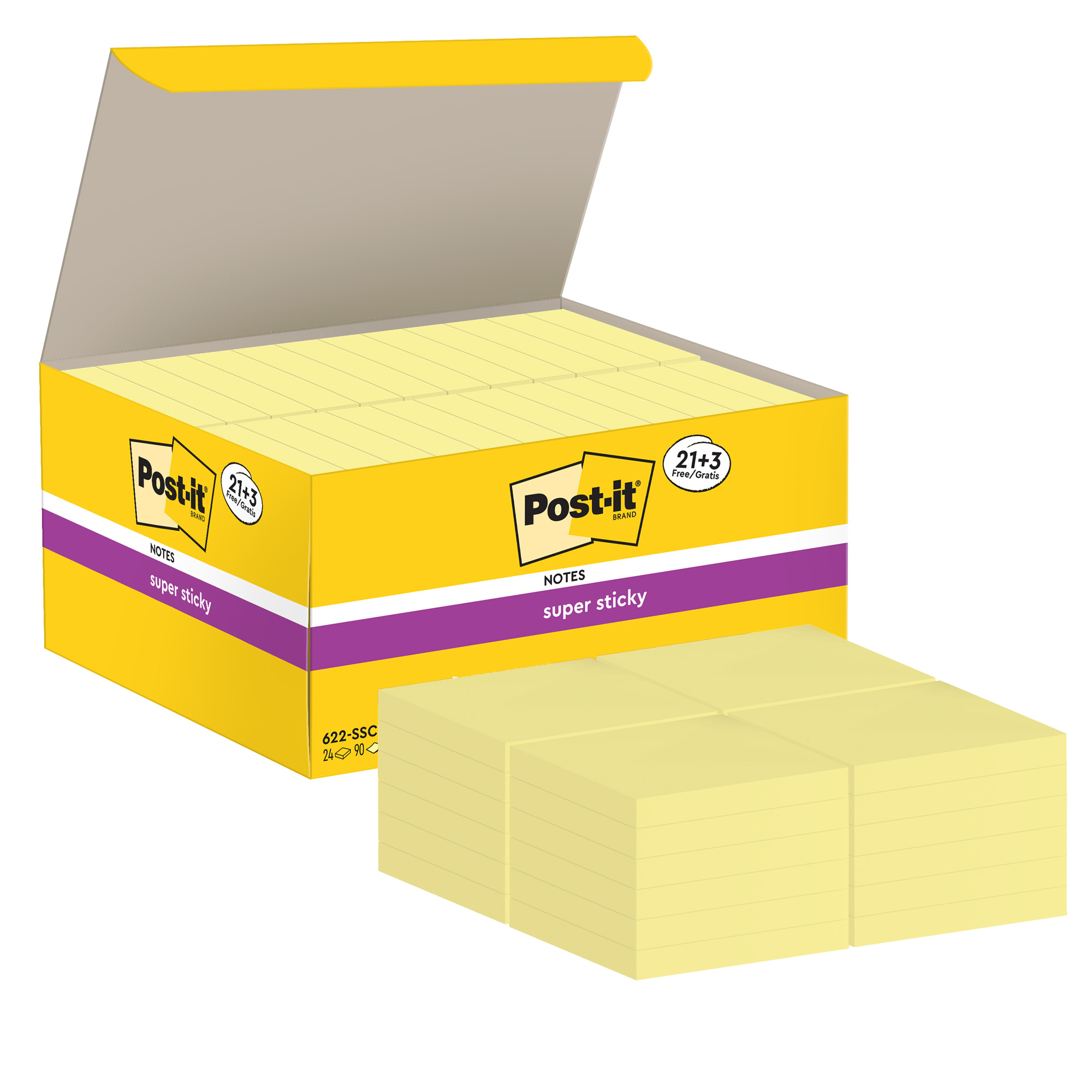 Blocco foglietti Post-it Super Sticky - 622-SSCY-VP24-EU - …