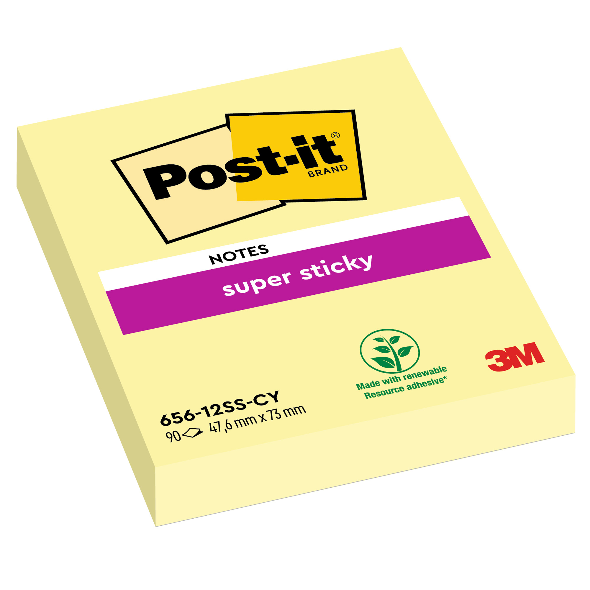 Blocco foglietti Super Sticky - 656-12SS-CY-EU - 47,6 …