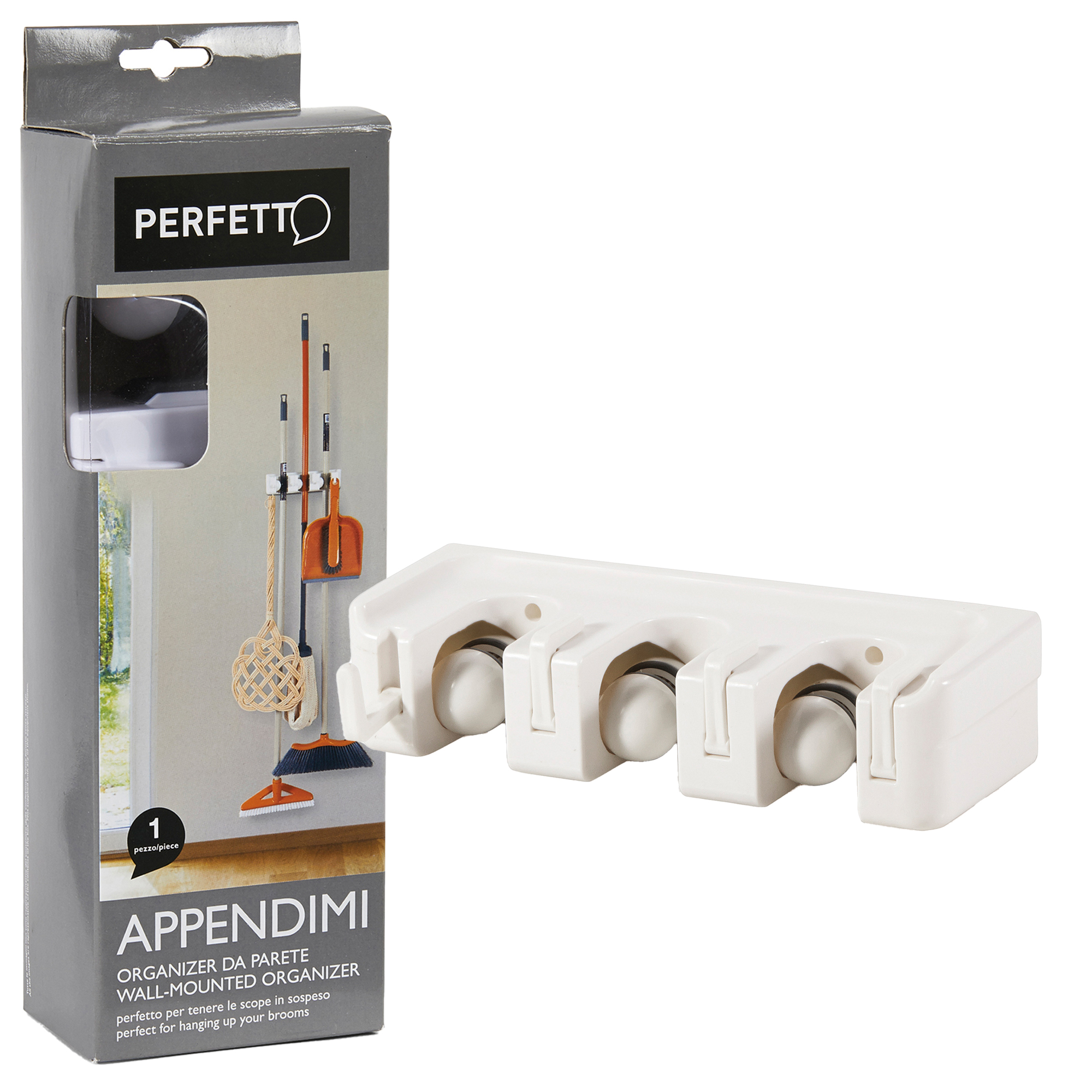 Appendi scope/attrezzi - 9,2x2,7x6,6 cm - 3 posti …