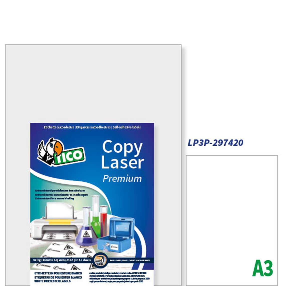 Etichette adesive LP3P - in PE - laser …