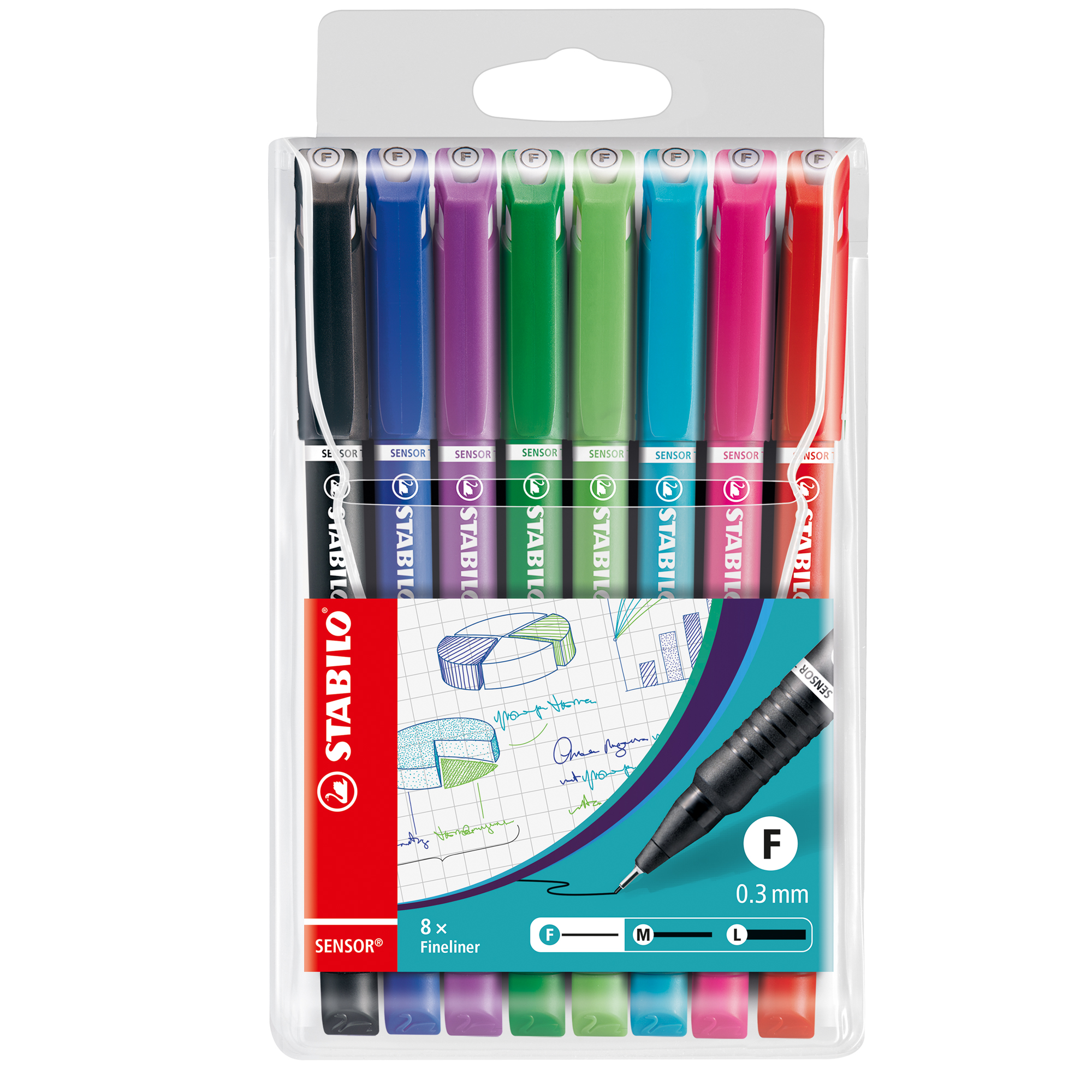 Fineliner Stabilo Sensor - tratto 0,3mm - 8 …