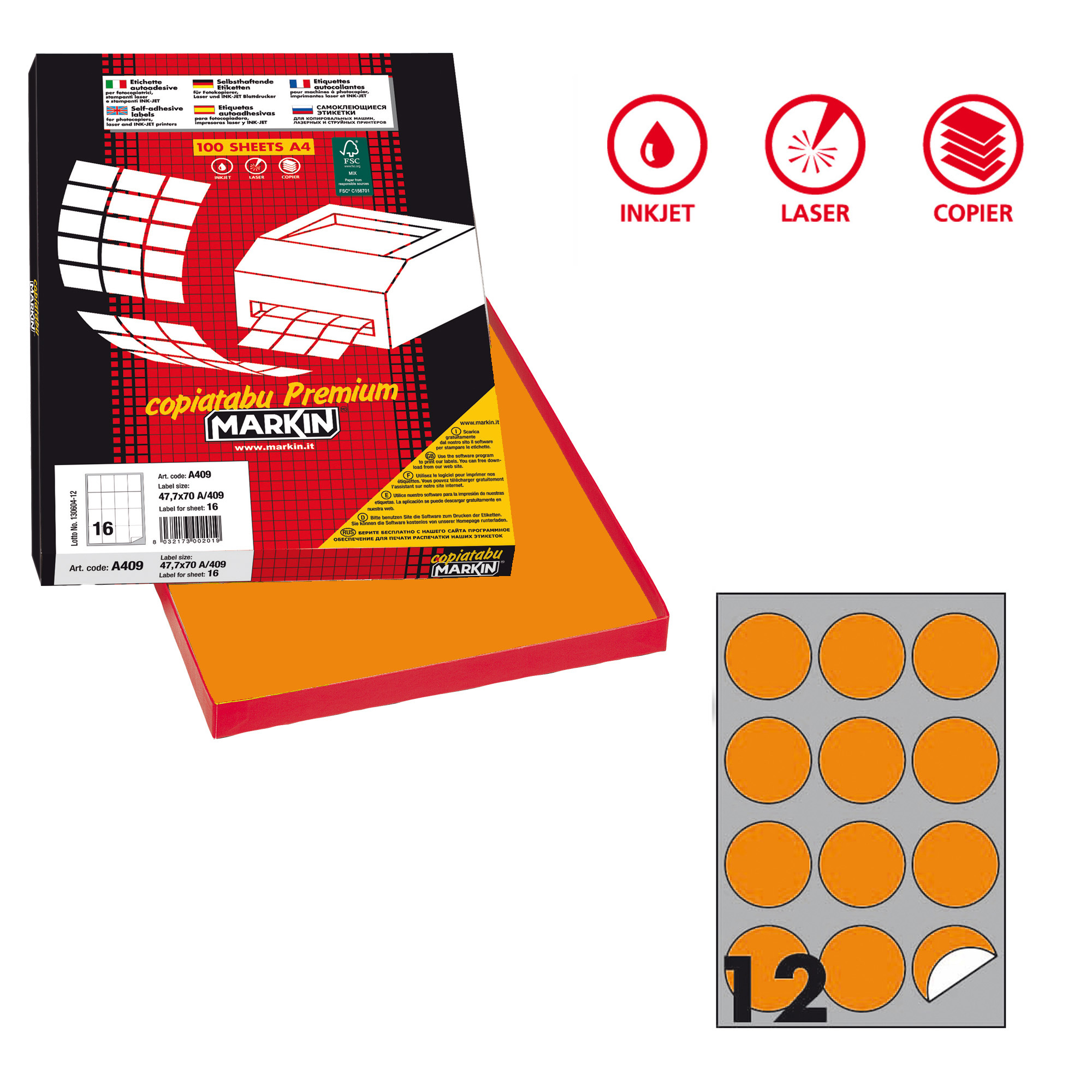 Etichette adesive R/310 - in carta - permanenti …