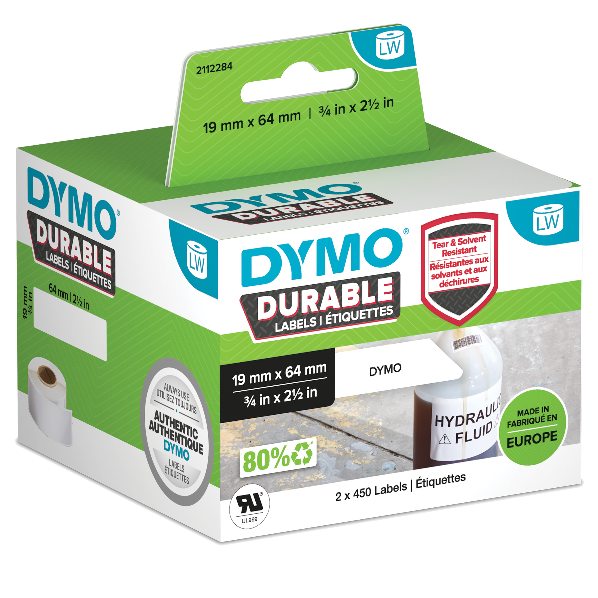 Rotolo 450 etichette LW Durable 1933085 - 19 …