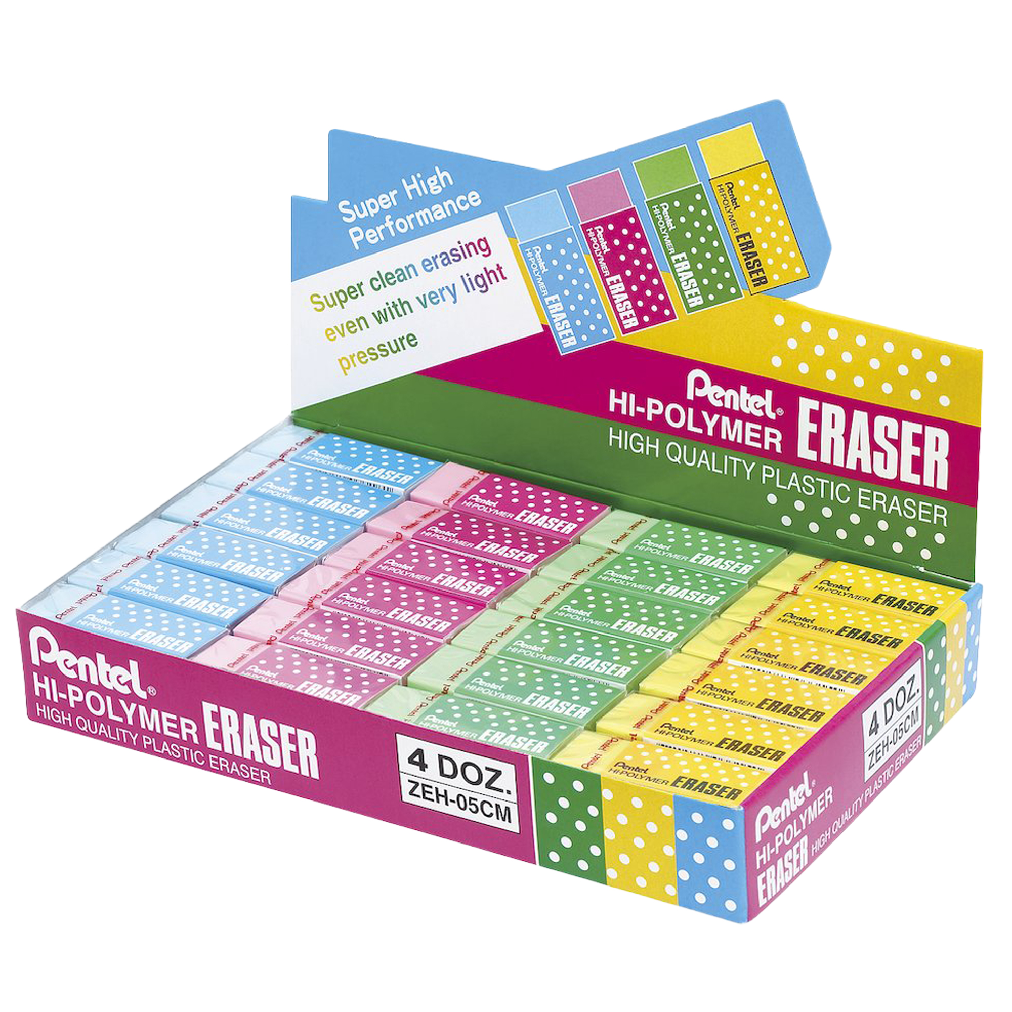 Mini gomma Hi Polymer - colori assortiti - …
