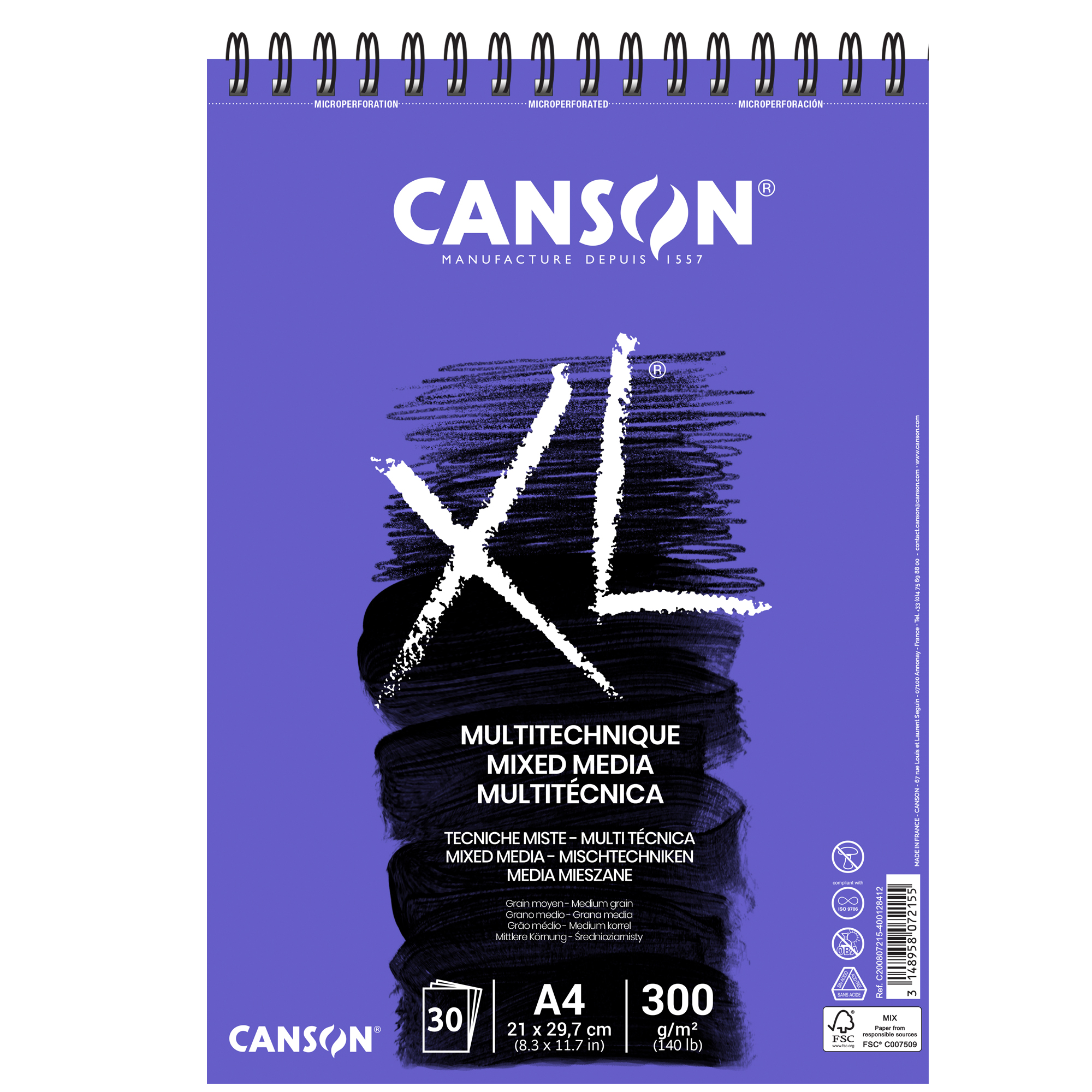 Album spiralato Canson Mix Media XL bianco 300 …
