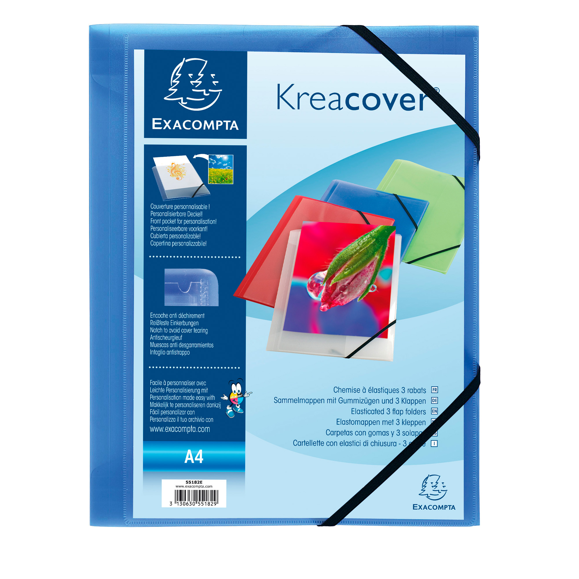 Cartella 3 lembi con elastico angolare Kreacover - …