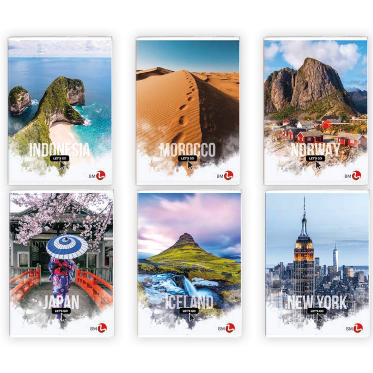 Maxiquaderno Travel fantasia - A4 - 5mm c/margine …