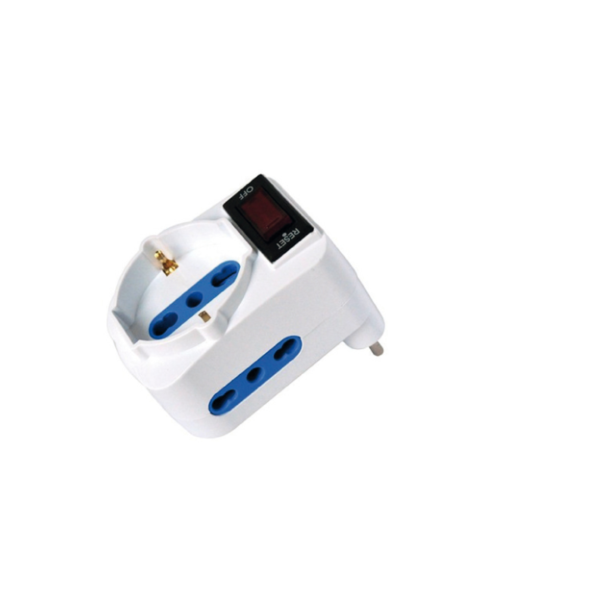 Adattatore con spina 10A orizzontale - 2 prese …