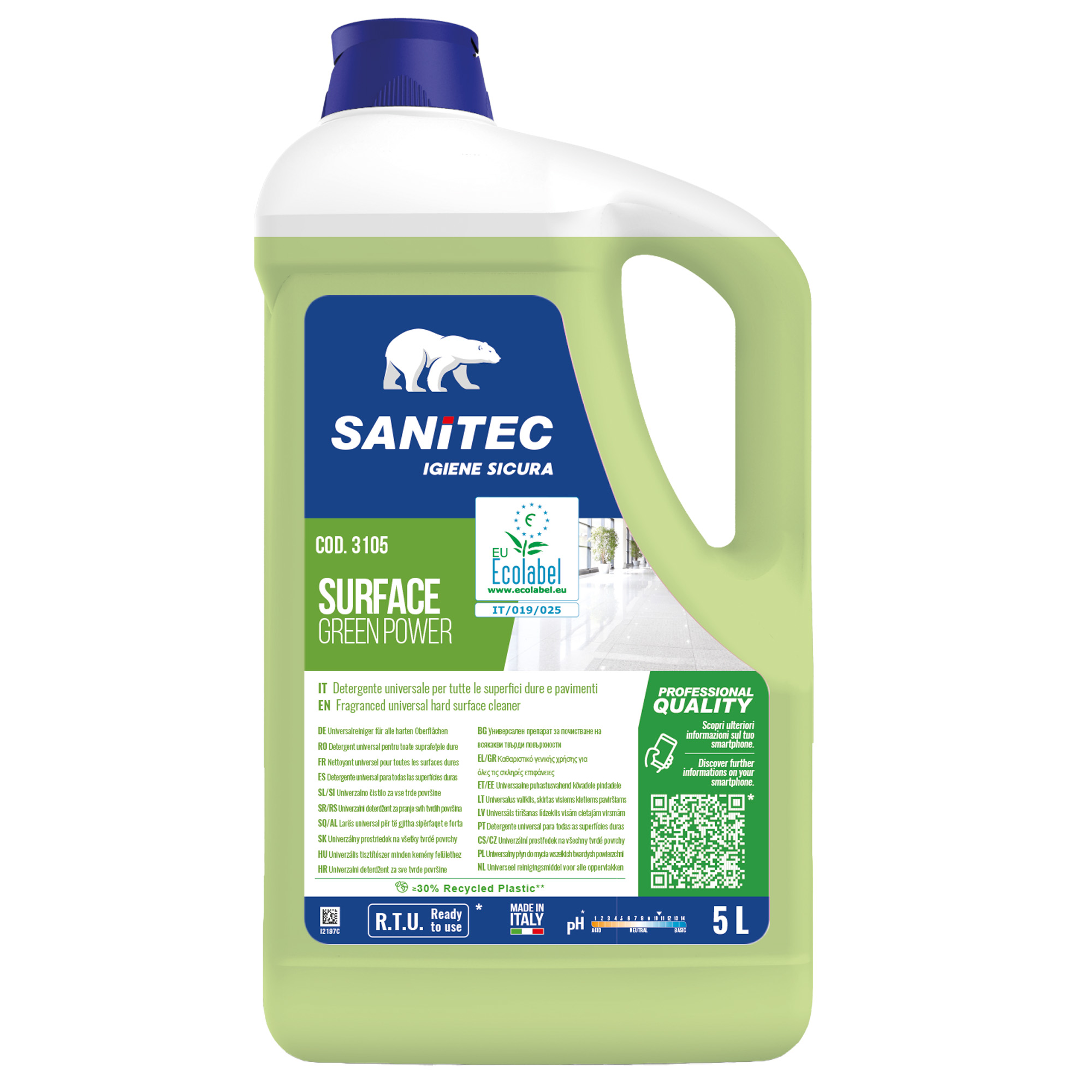 Detergente pavimenti Surface Green Power - 5 L …
