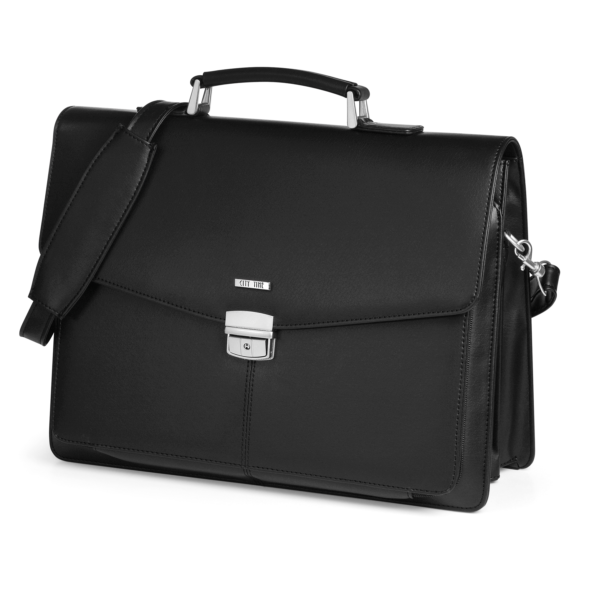 Cartella in similpelle - nero - 41x32x16cm - …