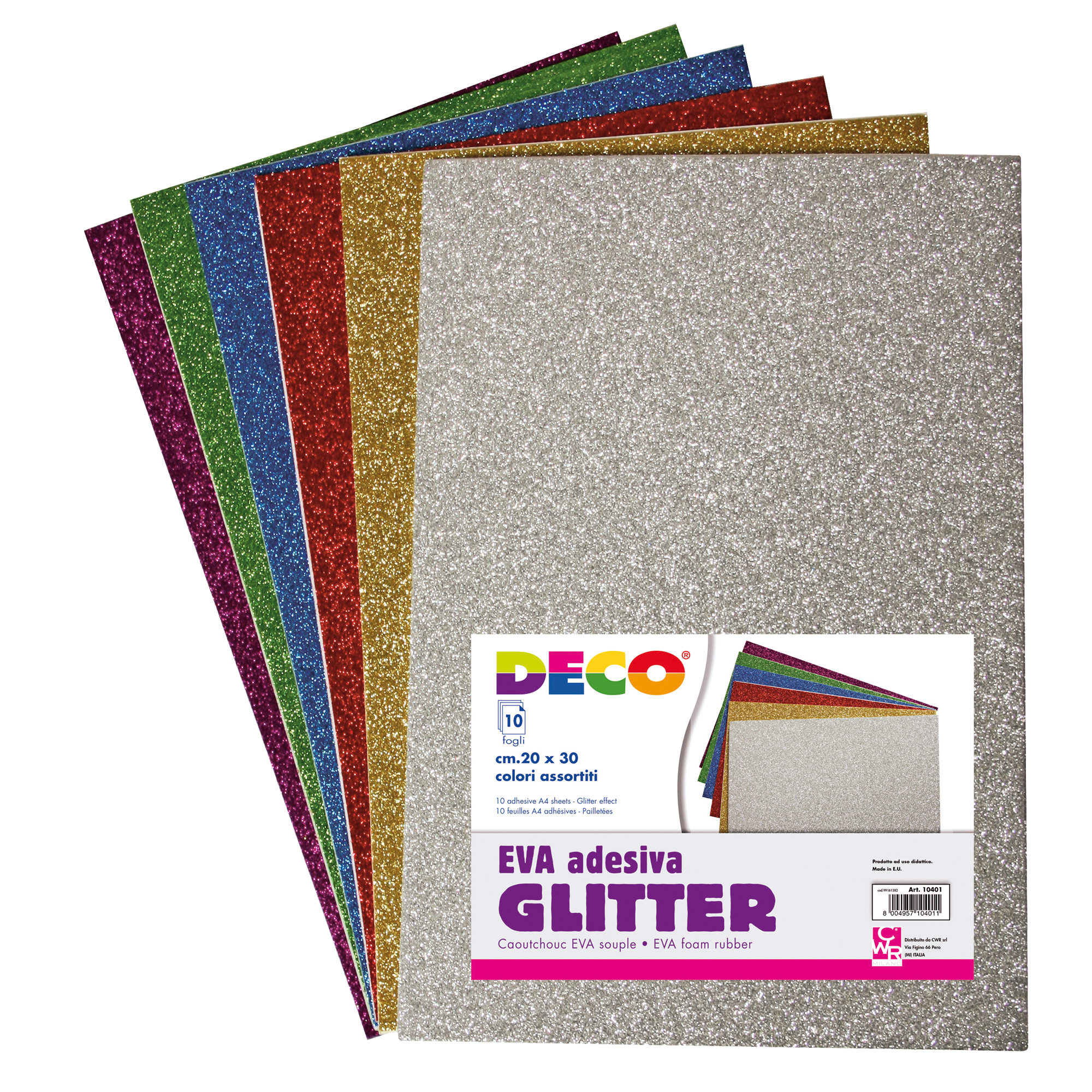 Gomma crepp glitter adesiva - 20 x 30 …