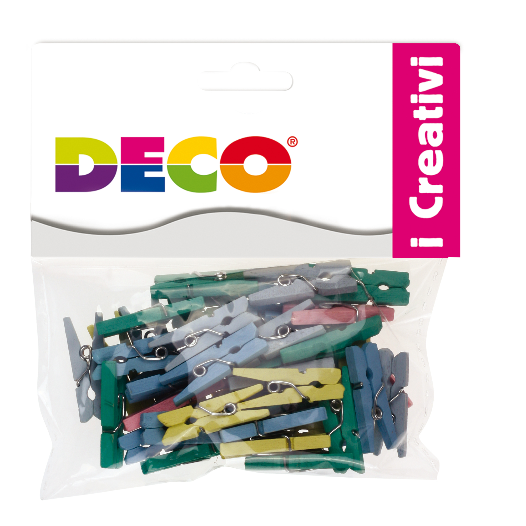 Mollettine mini - in legno - colori pastello …