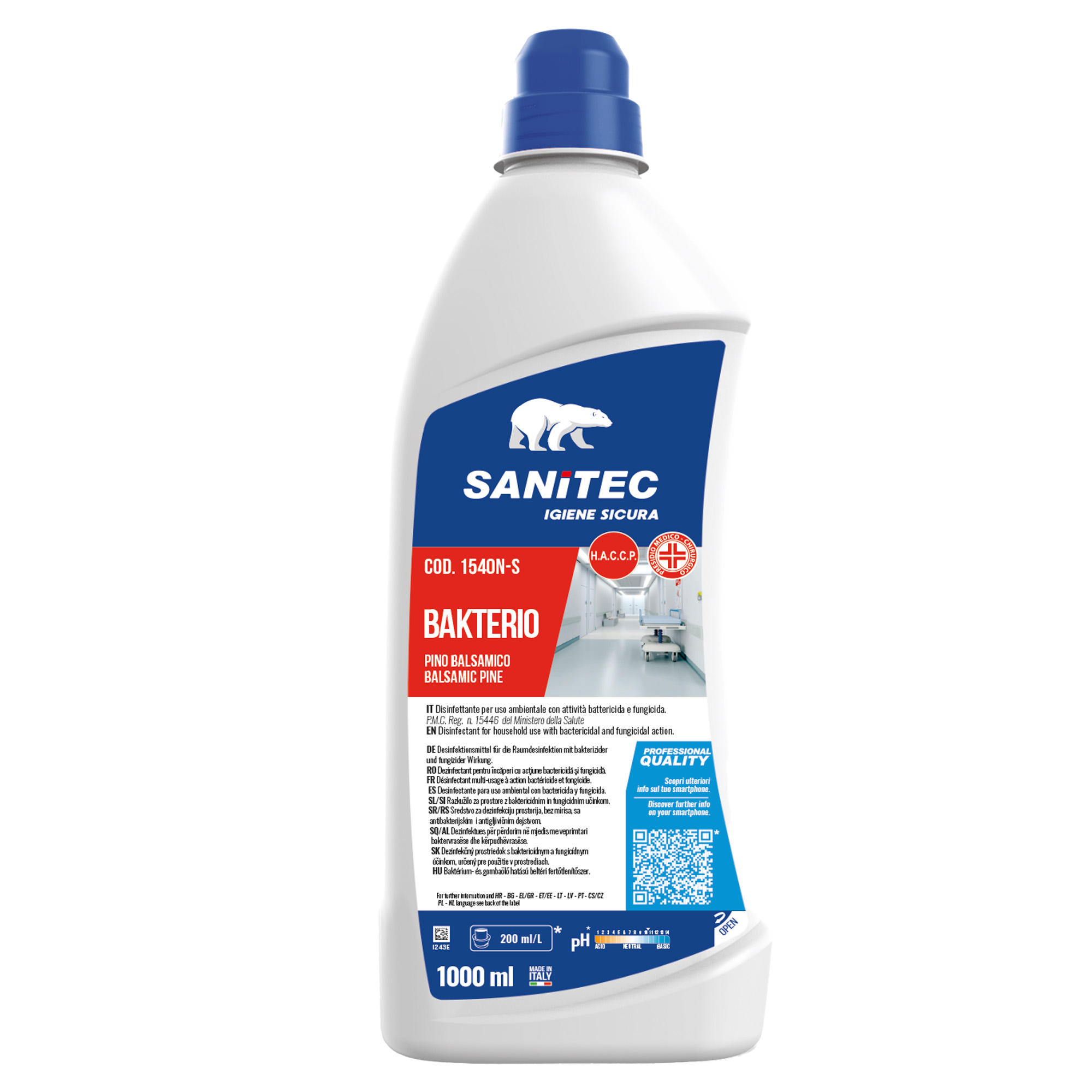 Sanitec BAKTERIO - Disinfettante - liquido - flacone …