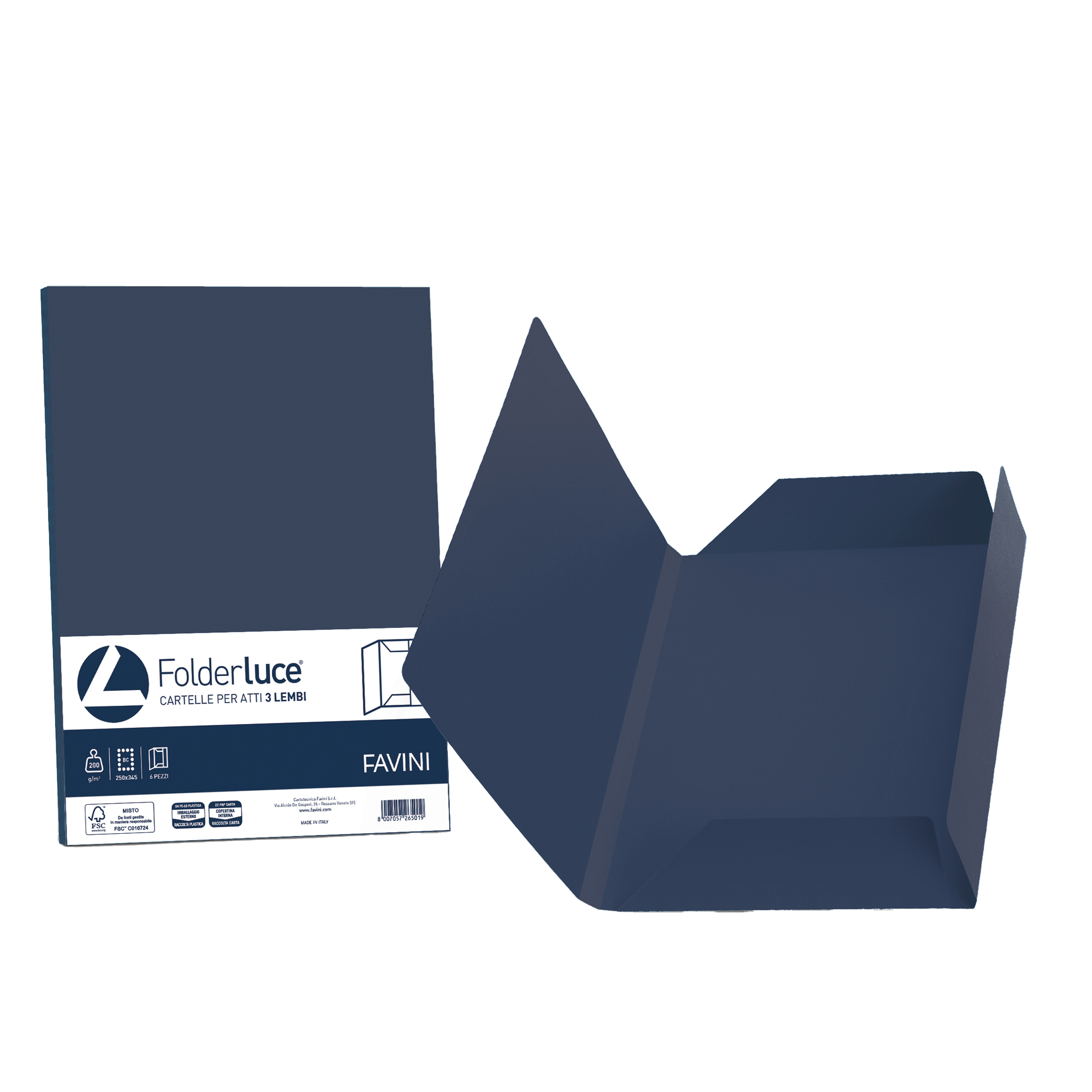 Cartellina 3 lembi Luce - 200 gr - …